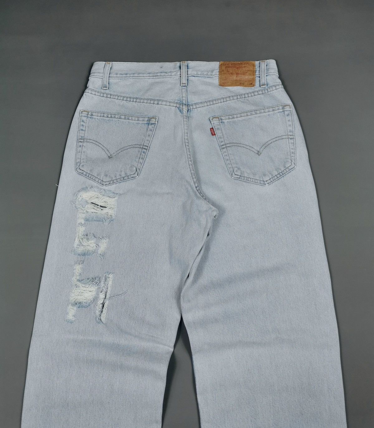 Levi's Vintage 90s Levis 550 Relaxed Fit Jeans Destroyed Grunge Size US 33 - 5 Thumbnail