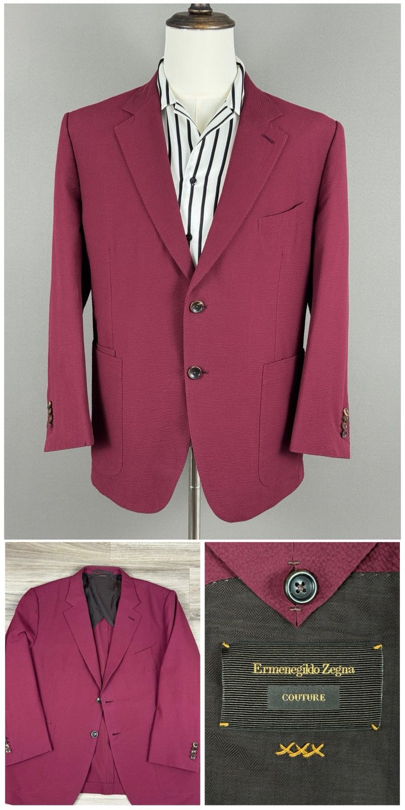 Ermenegildo Zegna Ermenegildo Zegna Napoli Couture Men’s Silk Blend Blazer Size 42S - 1 Thumbnail
