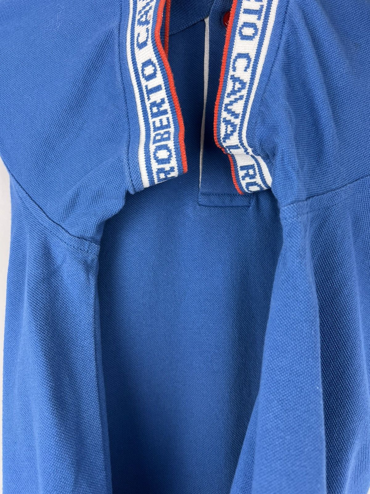 Designer × Roberto Cavalli Roberto Cavalli Blue Polo Shirt sleeve logos Size US L / EU 52-54 / 3 - 6 Thumbnail