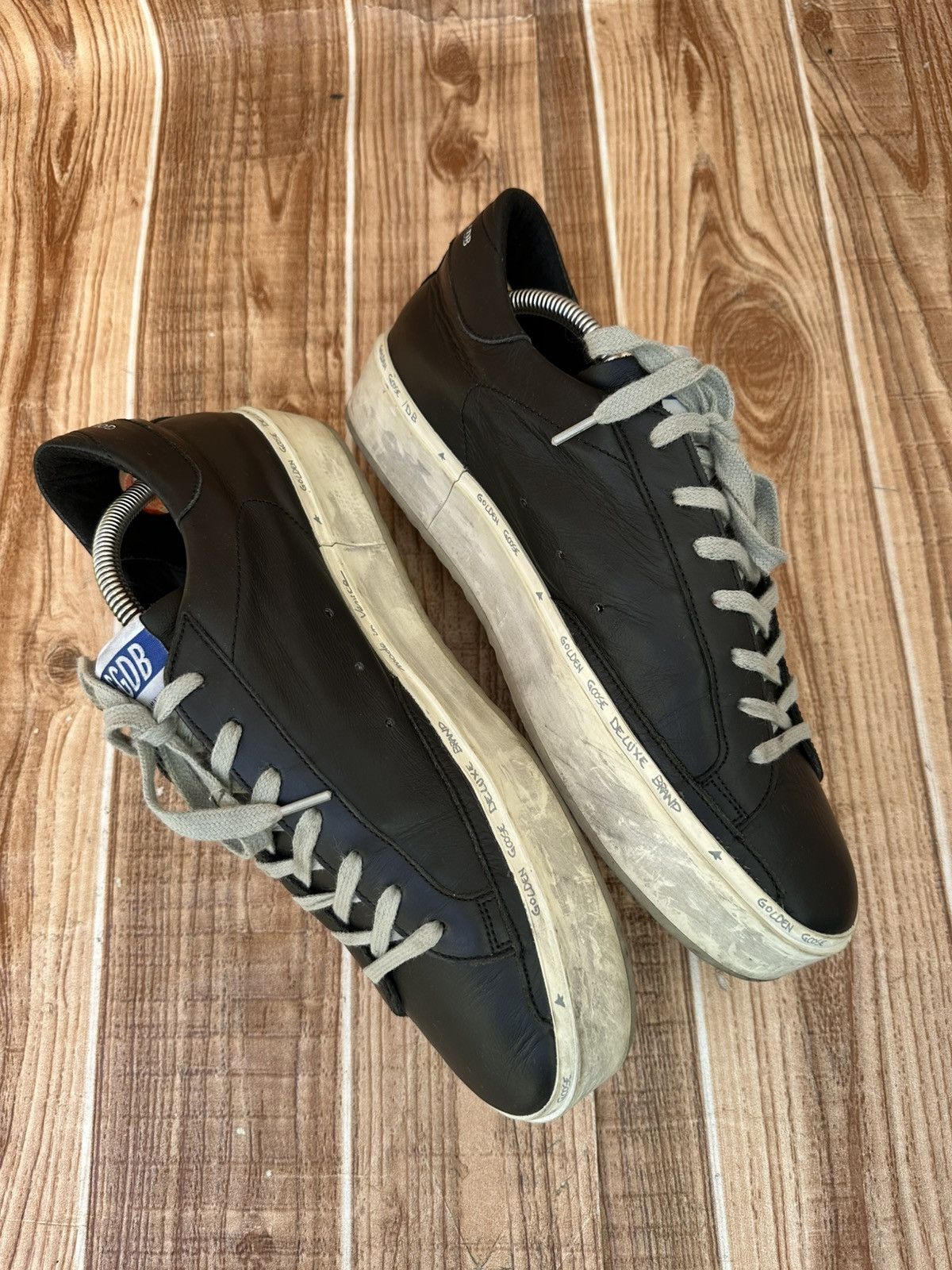 Golden Goose Golden Goose GGDB High Star Black Silver Low Top Sneakers Size US 9 / EU 42 - 9 Thumbnail