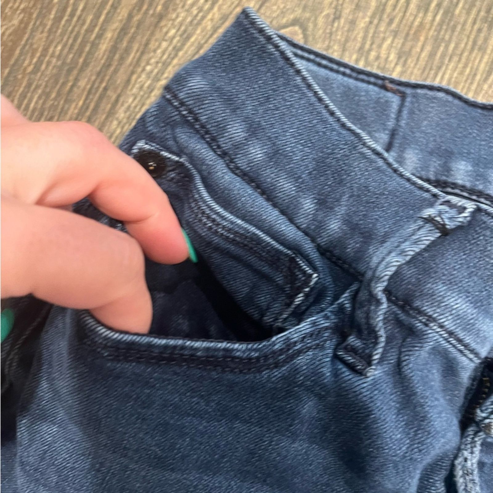 Express Express Legging Jeans Mid-Rise Supersoft Stretch Blue Siz 4L Size 27" / US 4 / IT 40 - 5 Thumbnail