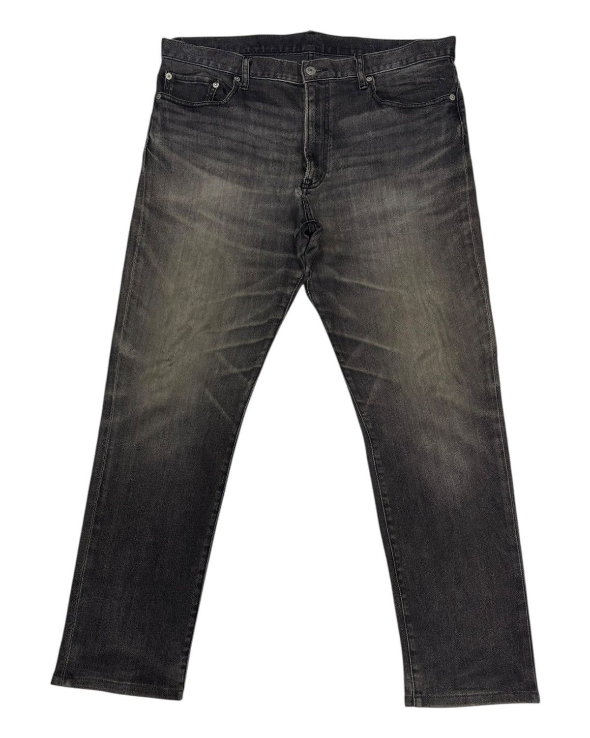 GU × Undercover Vintage GU Faded Black Loose Distressed Jean Size US 37 - 7 Thumbnail