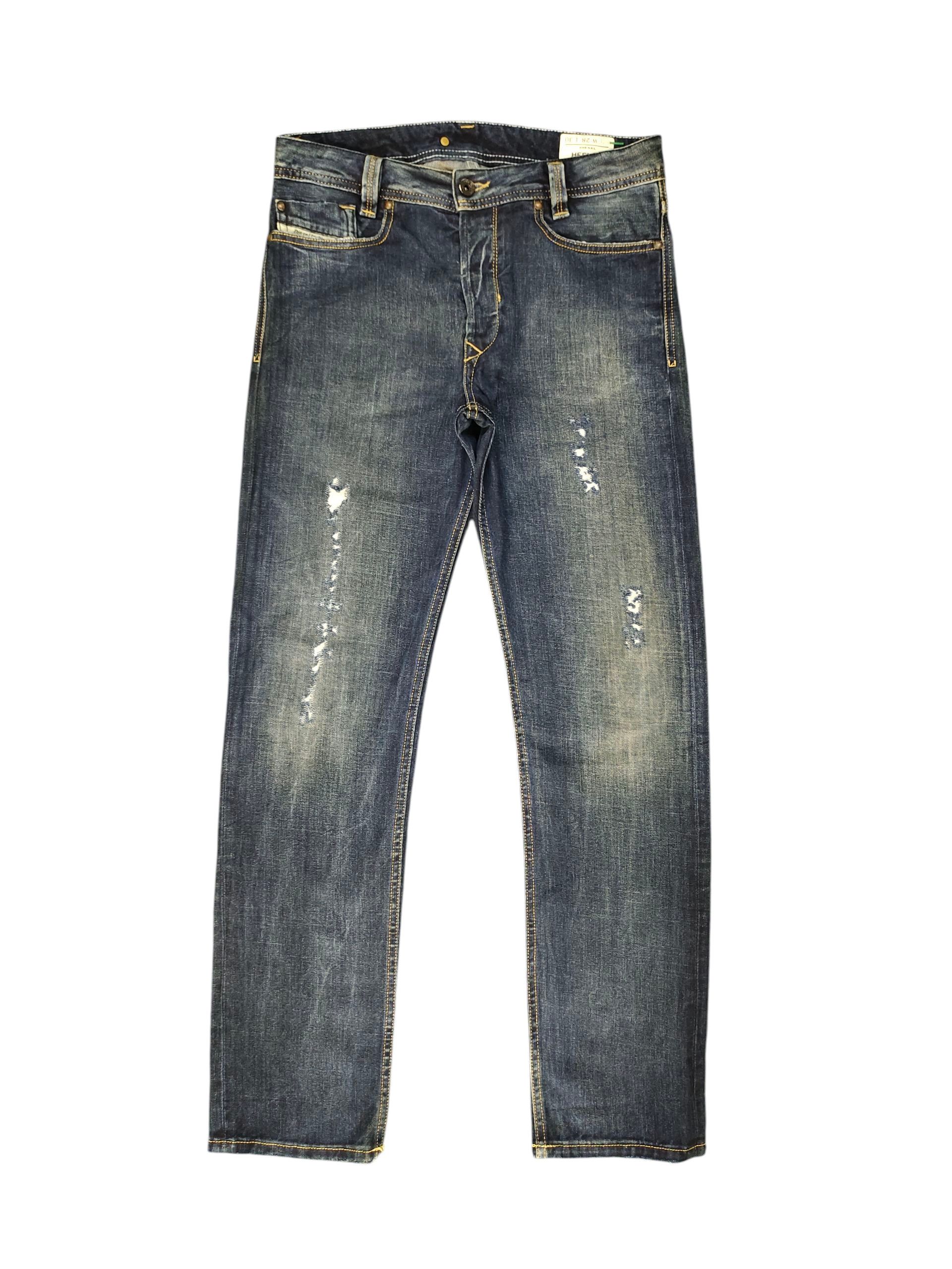 Diesel Vintage Y2k Diesel Heeven Clawmark Distress Faded Jeans Size US 29 - 1 Thumbnail