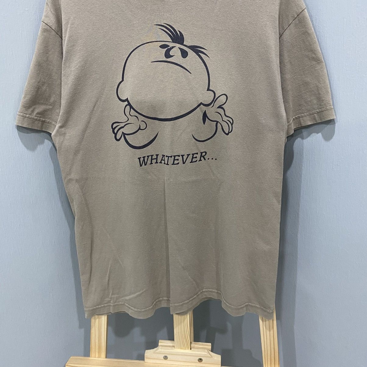 Vintage Vintage 00s Lemon Head “Whatever” Shrug Funny Graphic TShirt Size US M / EU 48-50 / 2 - 4 Thumbnail