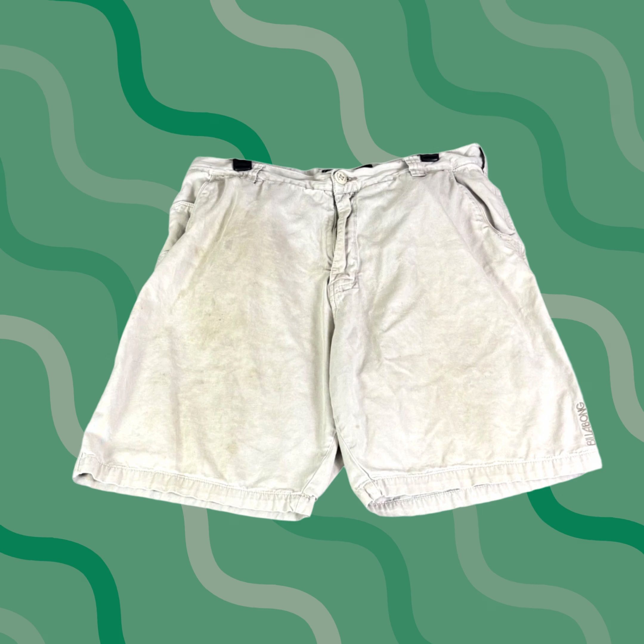 Billabong Billabong Thrash Men Khaki Chino Shorts Tan Cotton Size 33 Casual Skate Summer Size US 33 - 1 Thumbnail