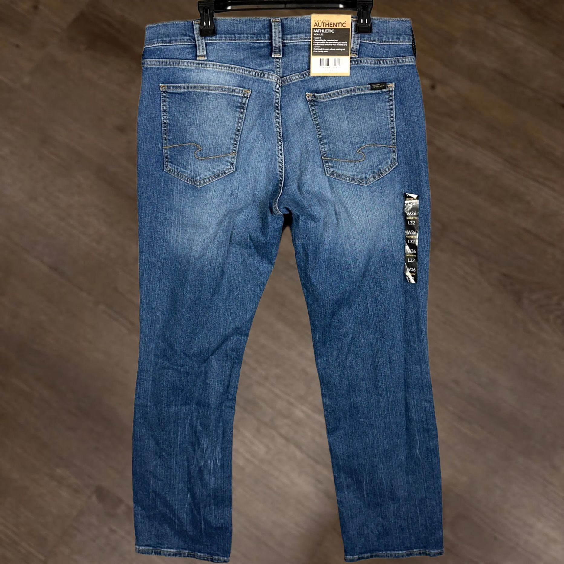 Silver Jeans Co. Silver Jeans Authentic Denim Pants Mens 36x32 Blue Athletic Taper Whiskered Denim Pants Size US 36 / EU 52 - 1 Thumbnail