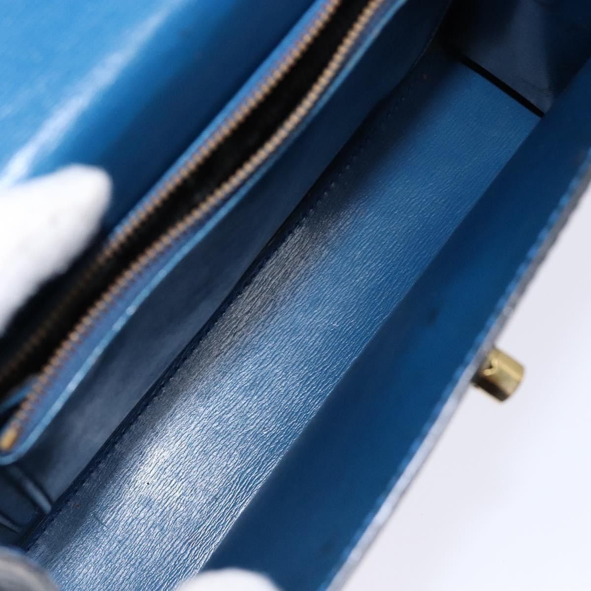 Louis Vuitton LOUIS VUITTON Epi Malesherbes Hand Bag Blue M52375 Size ONE SIZE - 10 Thumbnail