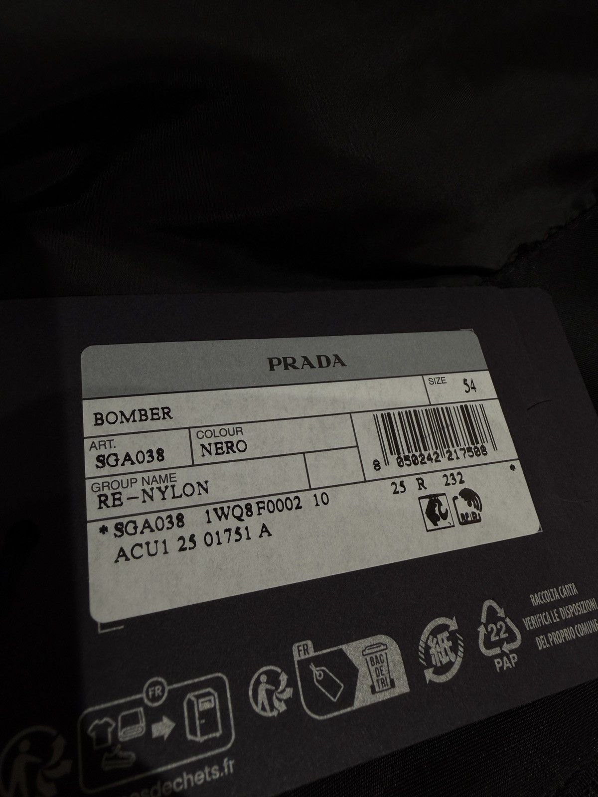 Prada Prada Re-Nylon Bomber Jacket Size US XL / EU 56 / 4 - 11 Thumbnail