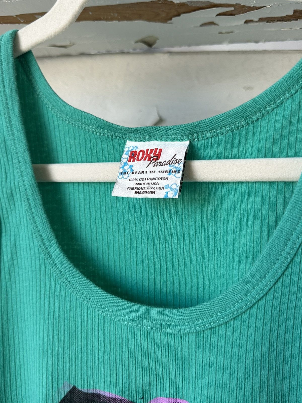 Beauty Beast × If Six Was Nine × Vintage Vintage Roxy Made in USA Printed Tank Top Size M / US 6-8 / IT 42-44 - 4 Thumbnail