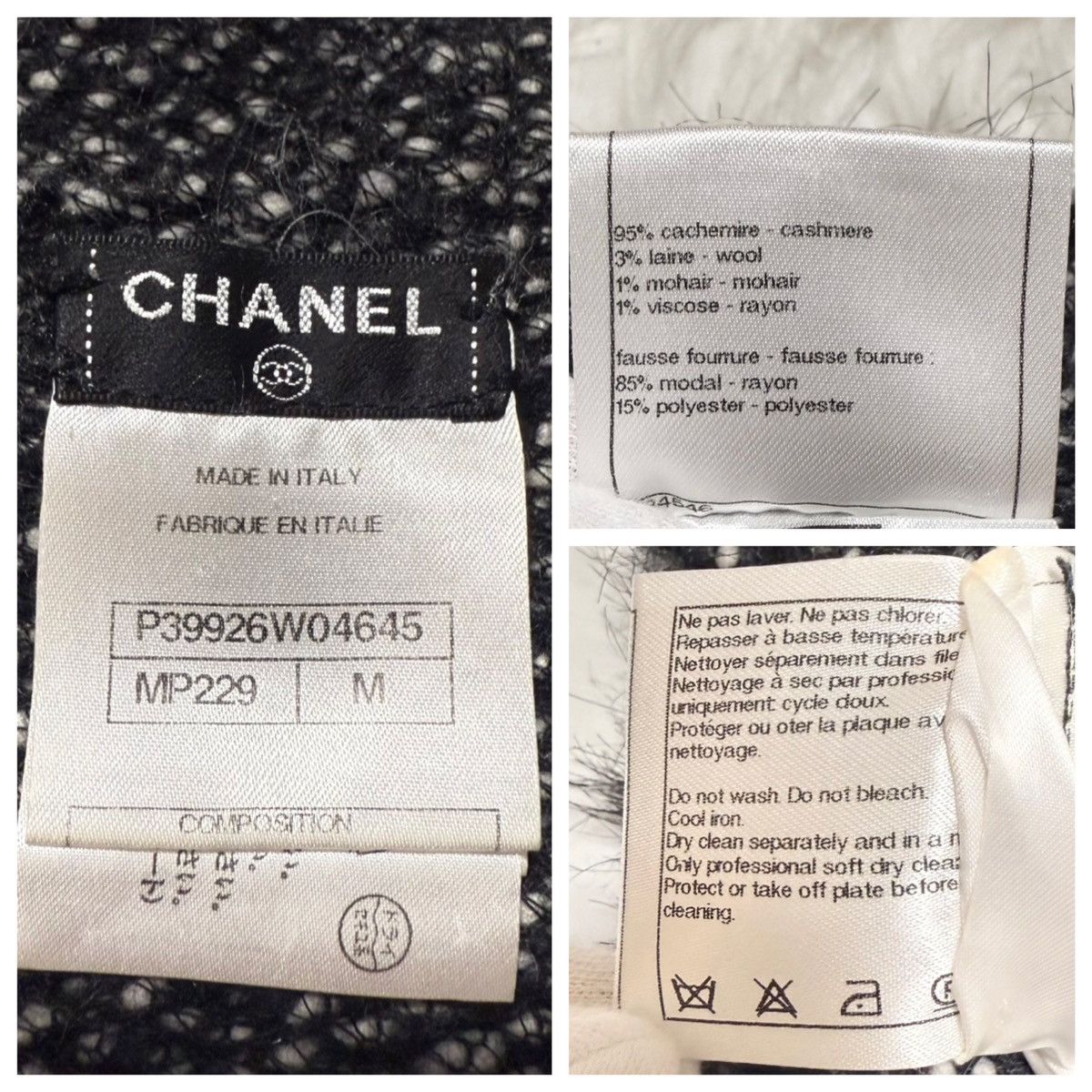 Chanel Authentic Chanel COCO-decorated tweed fur snood scarf M Size ONE SIZE - 2 Thumbnail