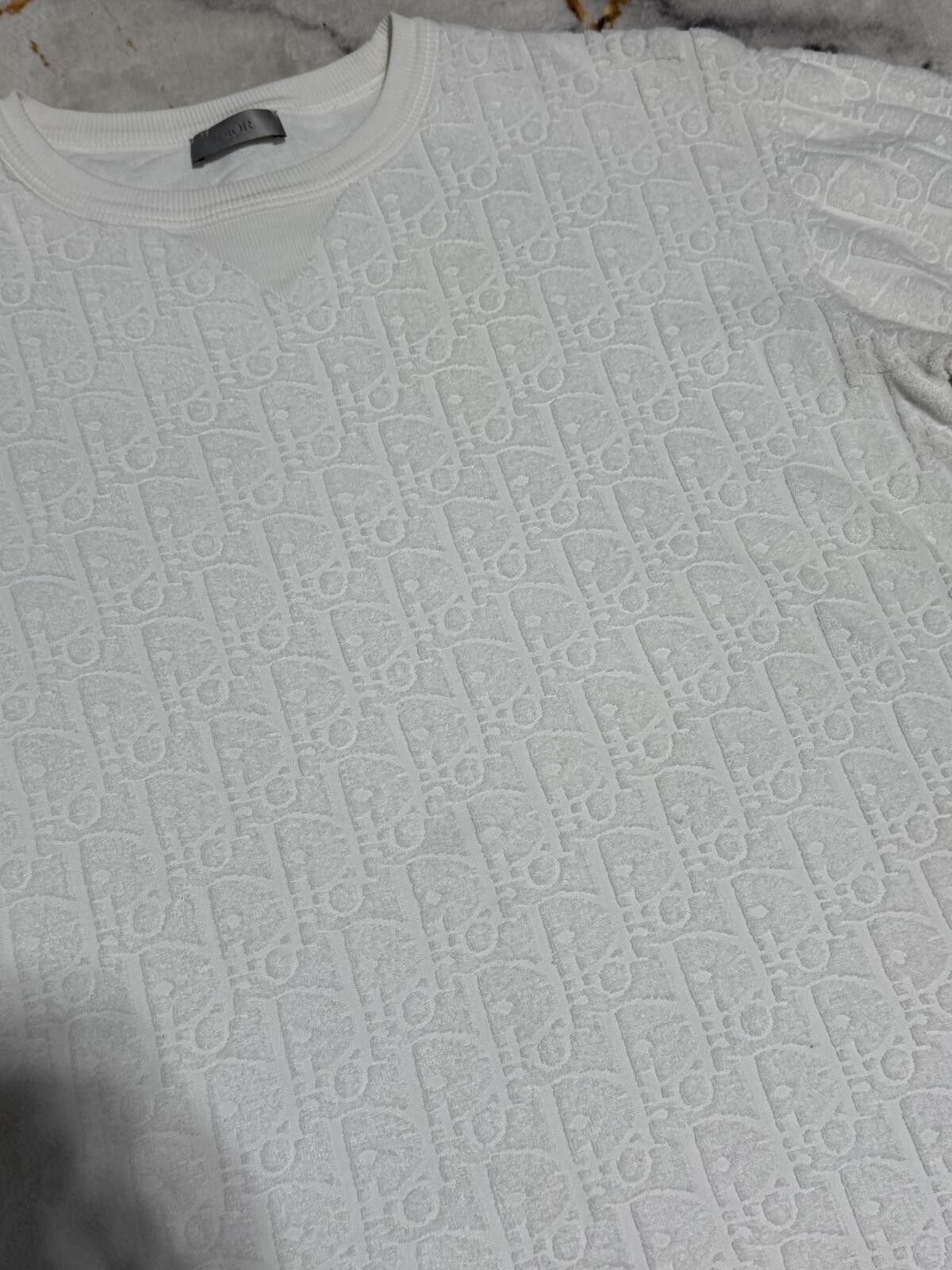 Christian Dior Monsieur Dior Terry Cloth ‘Towel’ Tee White - S Size US S / EU 44-46 / 1 - 2 Thumbnail
