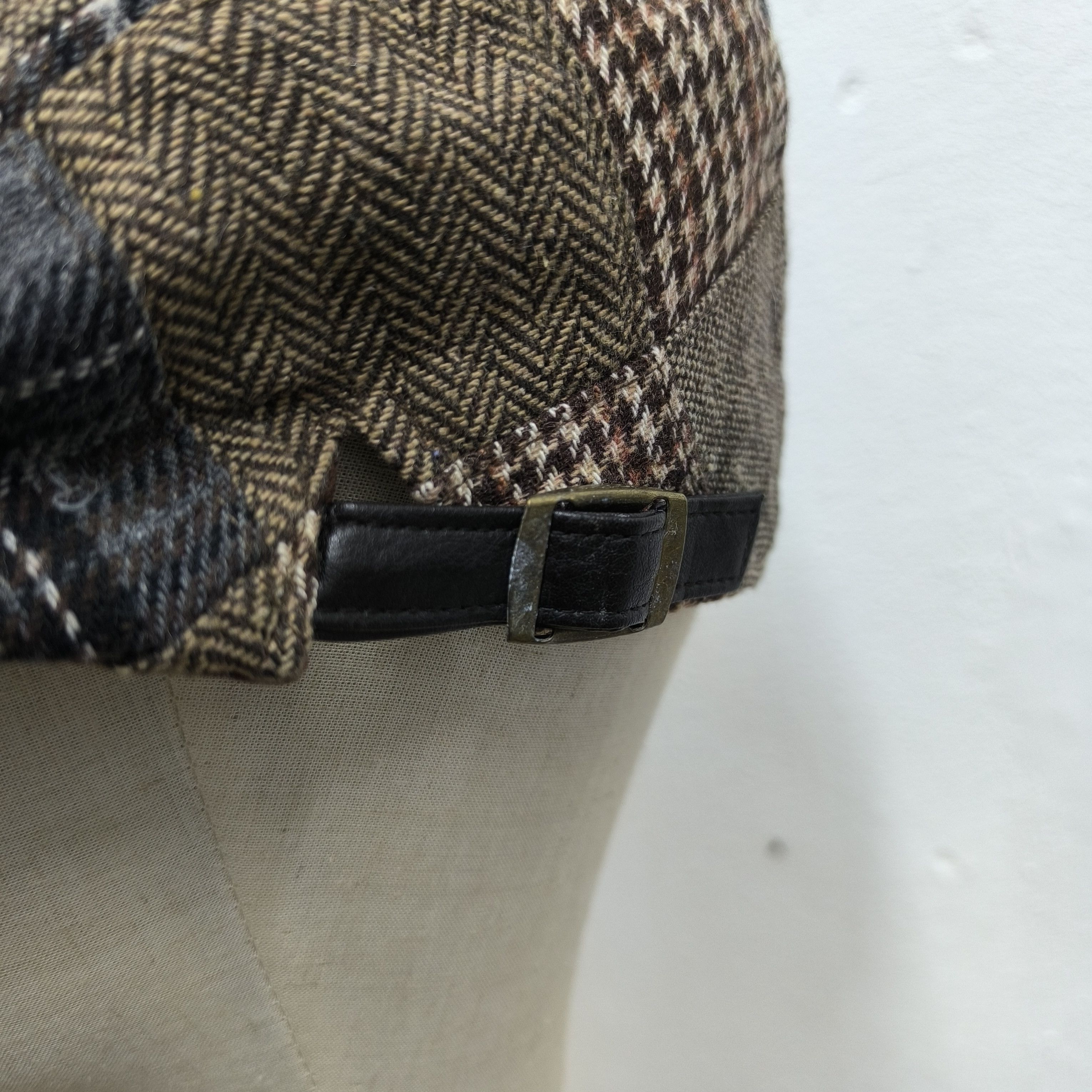 Japanese Brand 🌊 Japanese brand escape patchwork wool baretta flat hat Size ONE SIZE - 4 Thumbnail