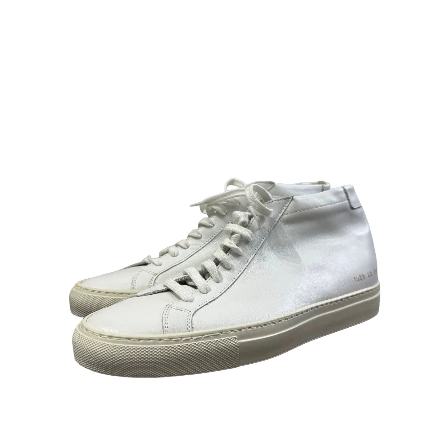 Common Projects Common Projects Achilles Mid White Sneakers 40 Size US 7 / EU 40 - 1 Thumbnail