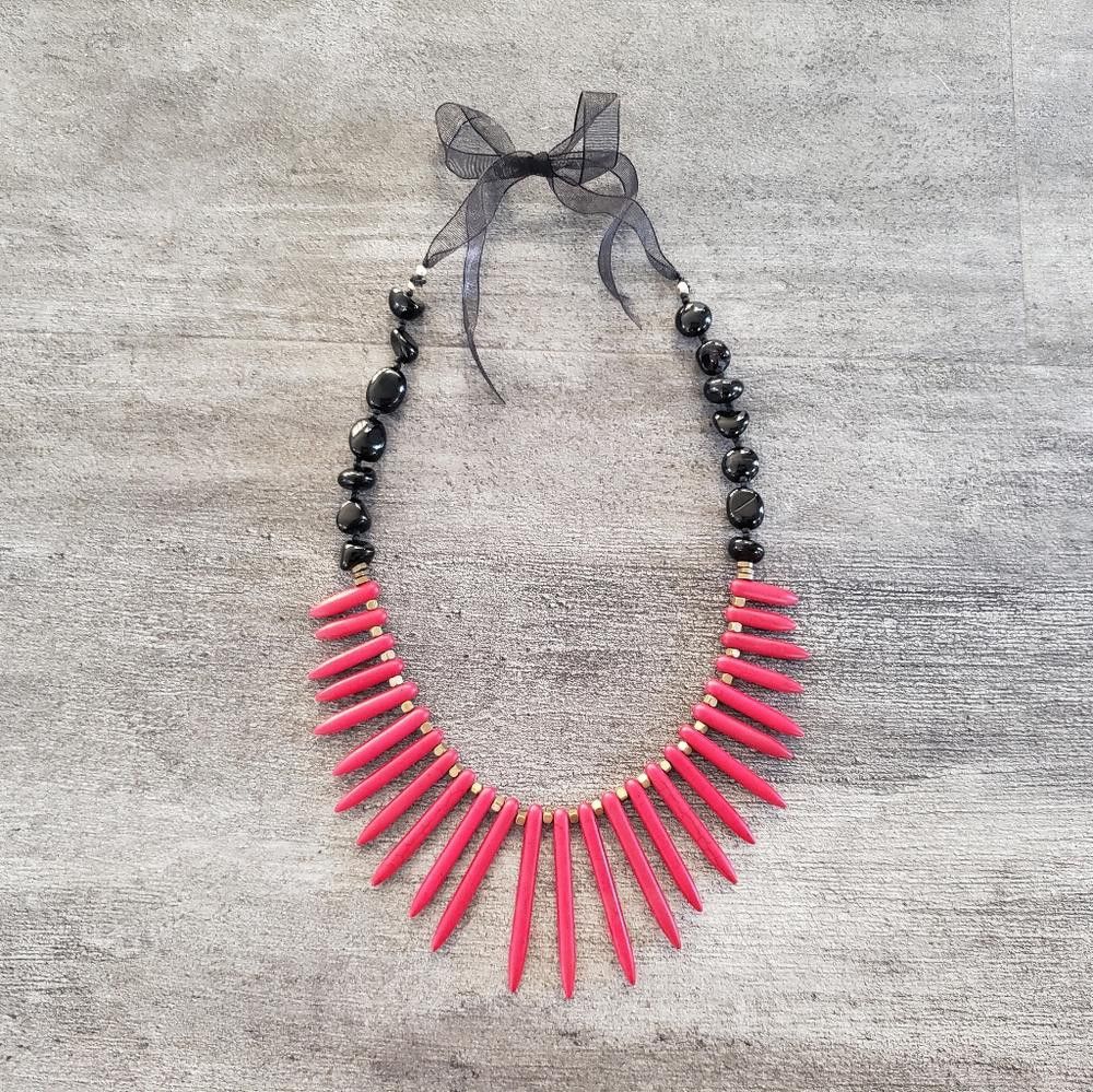 Designer Red Black Handmade Necklace Bundle Size ONE SIZE - 3 Thumbnail