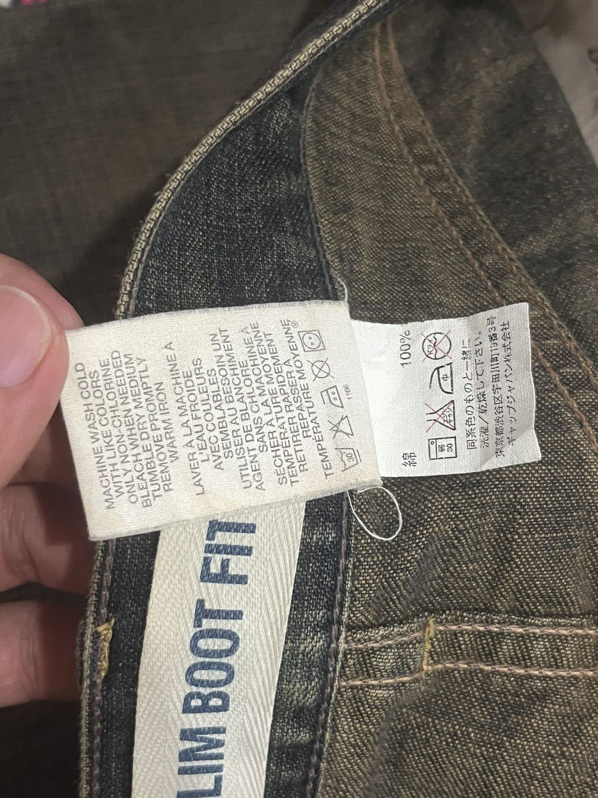 GOSTAR DE FUGA Vintage 1969 Gap Mud Washed Slim Boot Fit Buttonfly Jeans Size US 29 - 19 Thumbnail