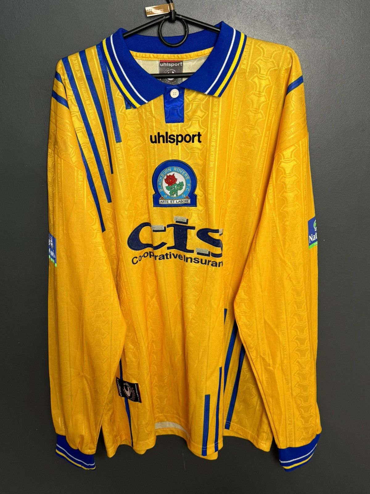Other Blackburn Rovers 98/00 Match Worn Away Blake Football Jersey Size US XL / EU 56 / 4 - 2 Thumbnail