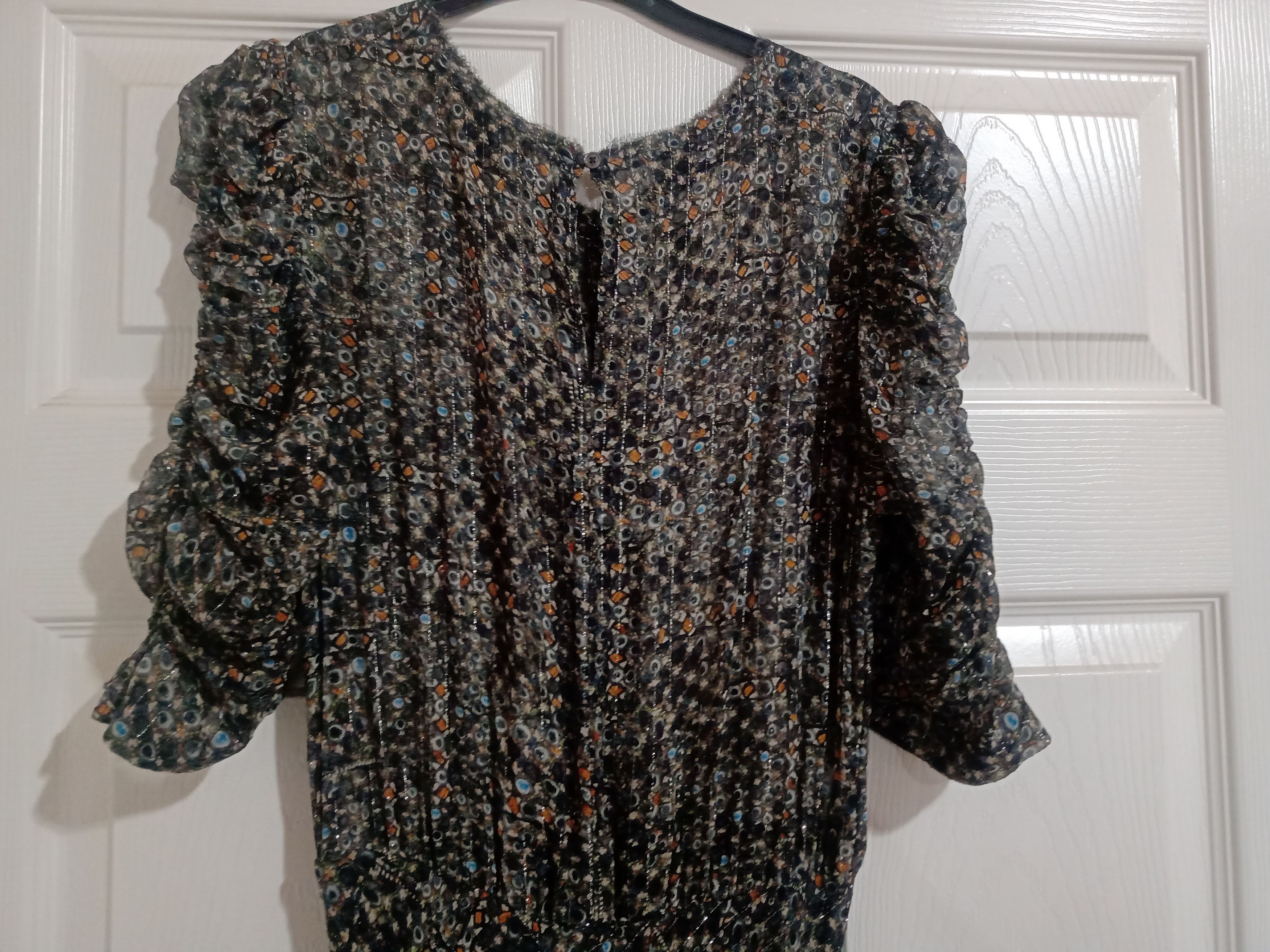 H&M × Isabel Marant Isabel Marant x H&M Peacock Silk Metallic Long Dress Size 40 Size S / US 4 / IT 40 - 12 Thumbnail
