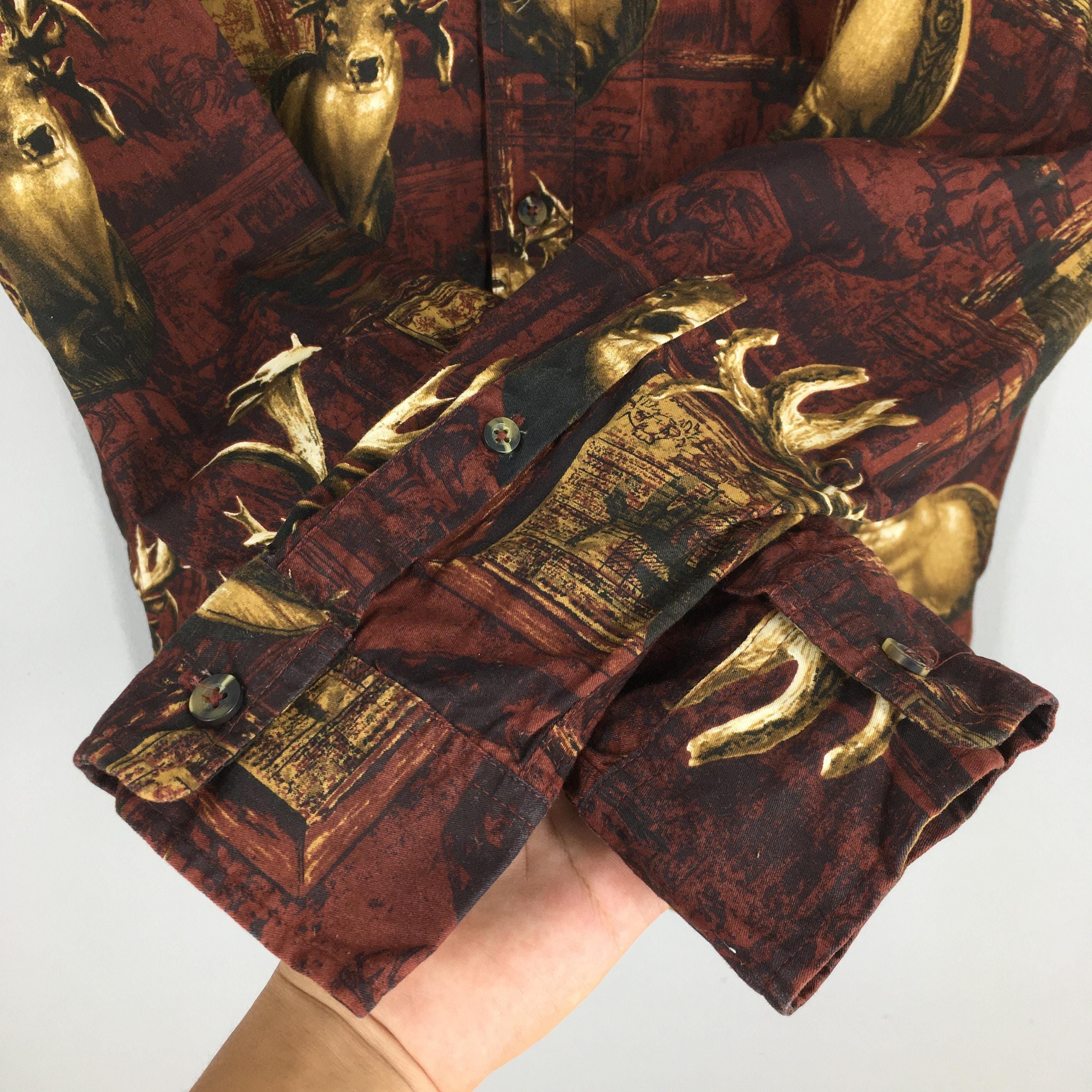 Redhead Vintage Red Head Deer Prints Rustic Shirt Medium Size US M / EU 48-50 / 2 - 4 Thumbnail