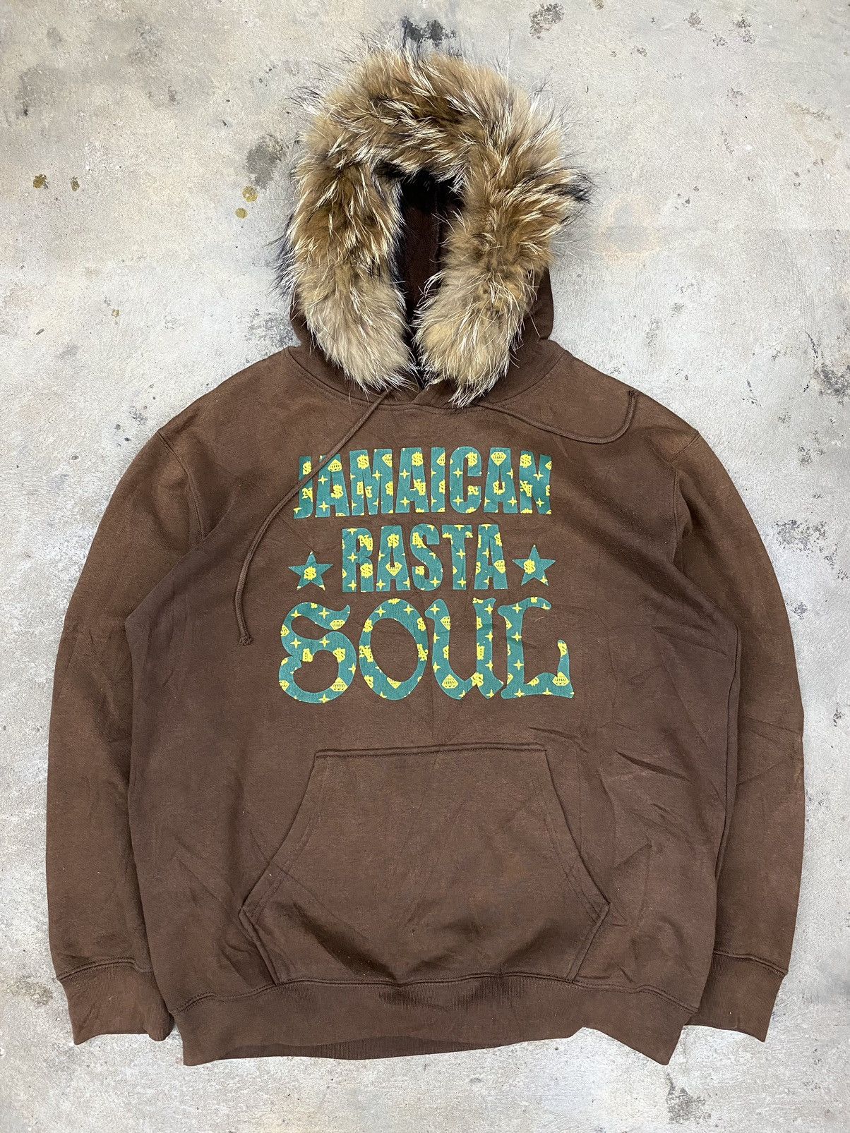 Hysteric Glamour × If Six Was Nine × Japanese Brand Faux Fur jamaican rasta brown hoodie Size US L / EU 52-54 / 3 - 1 Thumbnail