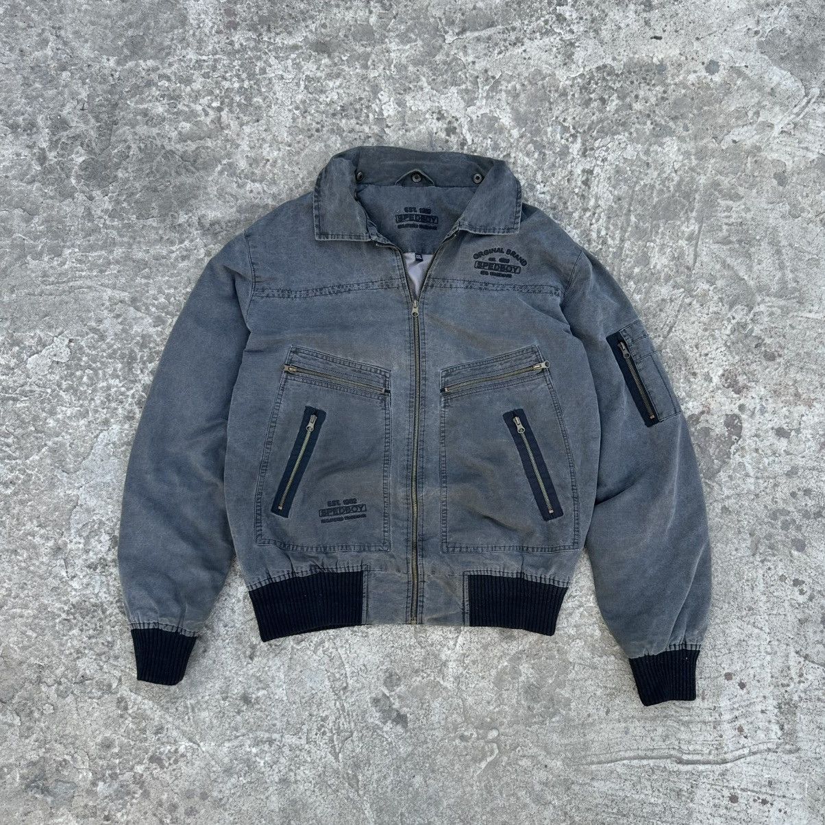 Grunt Style Vintage Japanese Style Sped Boy Light Jacket Bomber Y2K 00s Size US XXL / EU 58 / 5 - 1 Thumbnail
