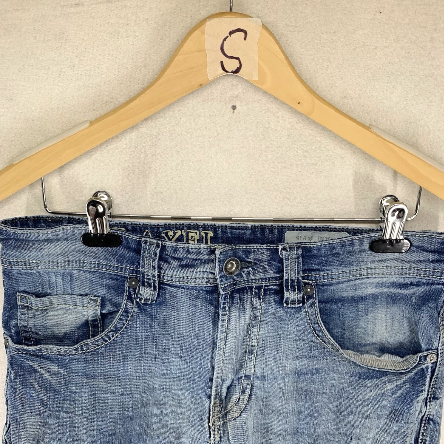 Vintage VINTAGE Axel Men's Jeans Size 32 x 32 Slim Boot Denim Distressed Rock Grunge 90s Mens Size US 32 / EU 48 - 5 Thumbnail