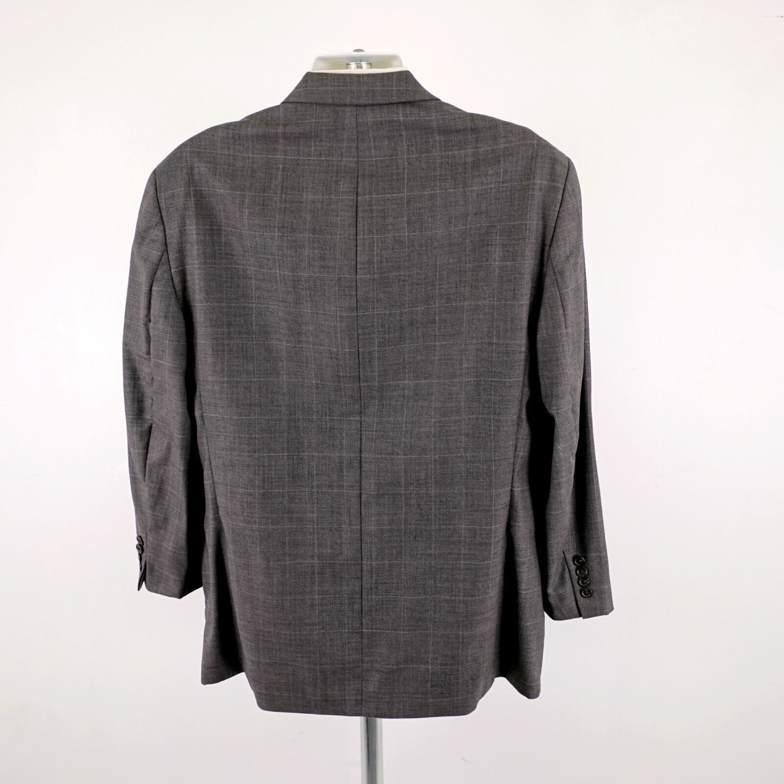Ralph Lauren Ralph Lauren Wool Gray Sharkskin Windowpane 42R Or 44R Slim Size 42R - 6 Thumbnail