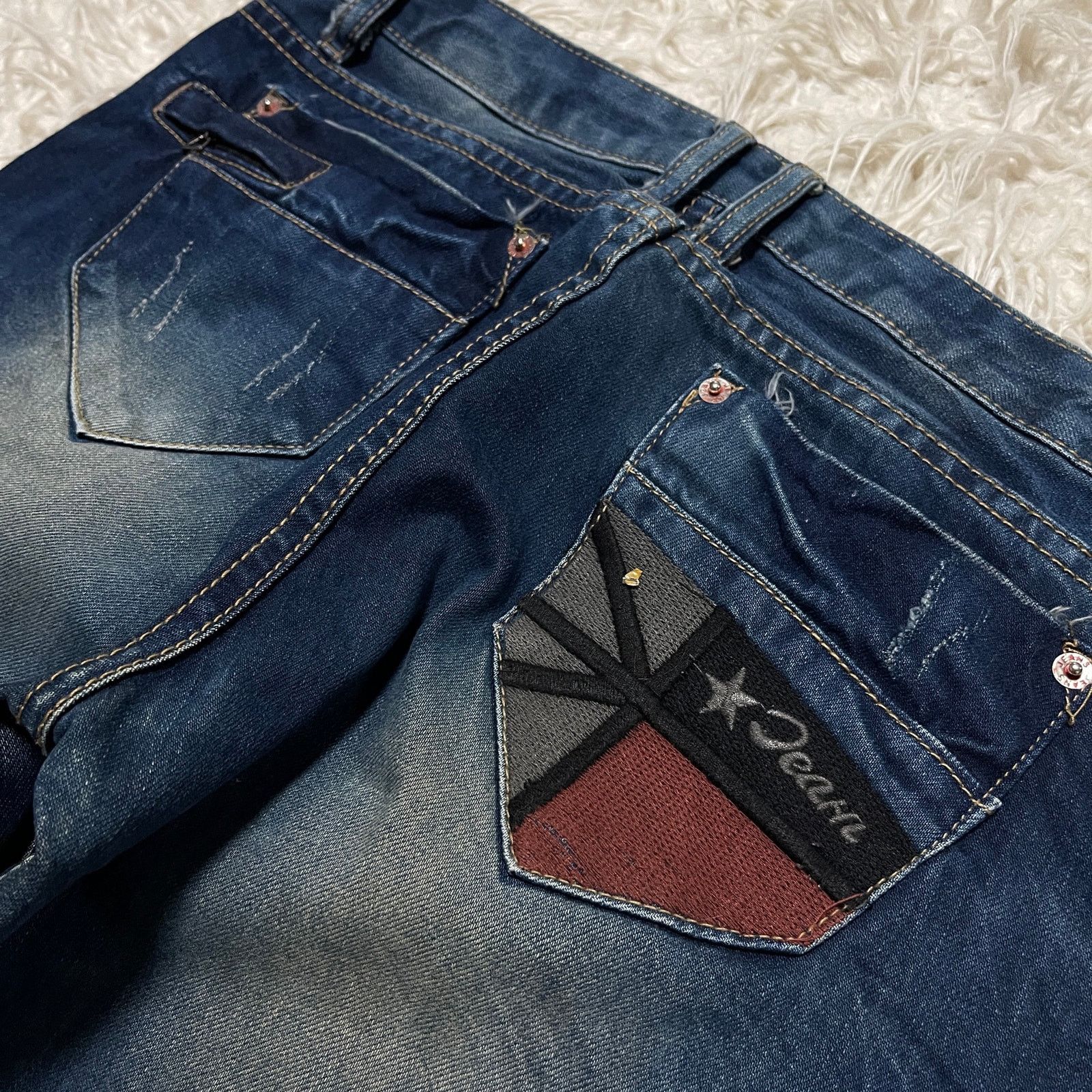 Hysteric Glamour × Japanese Brand × Vintage Vintage Japanese Brand Faded Wash Low-rise Denim Jeans Blue Size 32" / US 10 / IT 46 - 4 Thumbnail