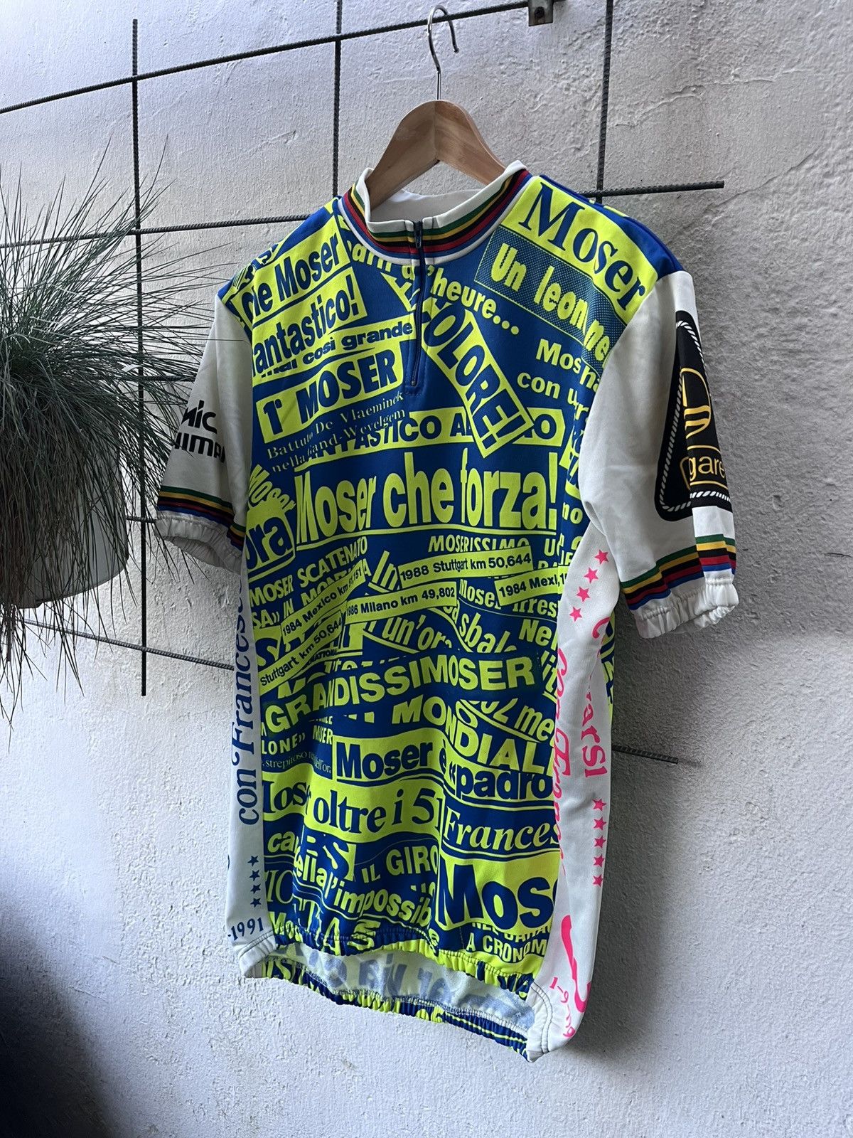 Vintage Vintage Bicycle italian Jersey Francesco Moser Size US XL / EU 56 / 4 - 3 Thumbnail