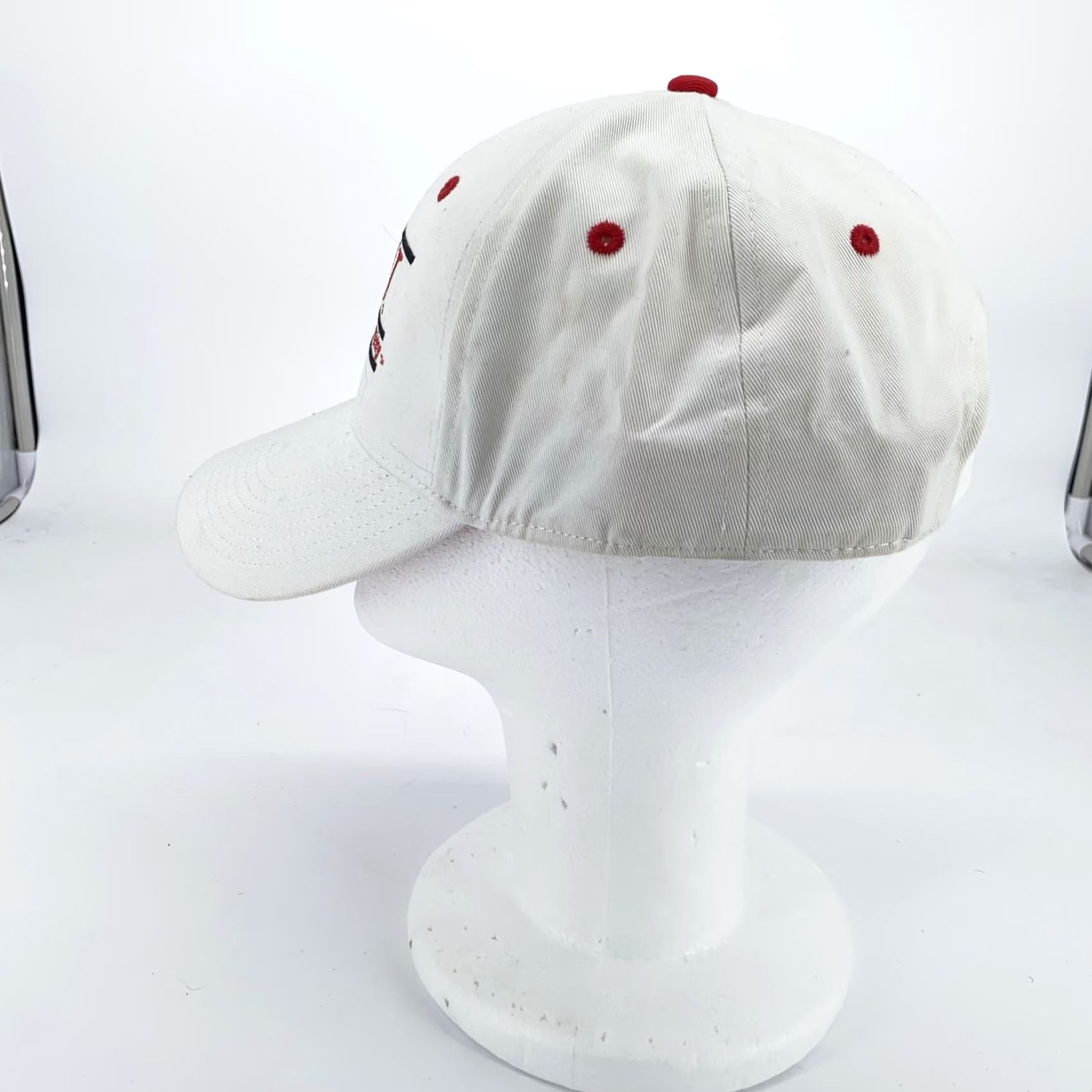 Vintage Northeastern University The Game Hat Cap Snap Back White Red College Mens Snapback One Size White College The Game Mens Size ONE SIZE - 4 Thumbnail
