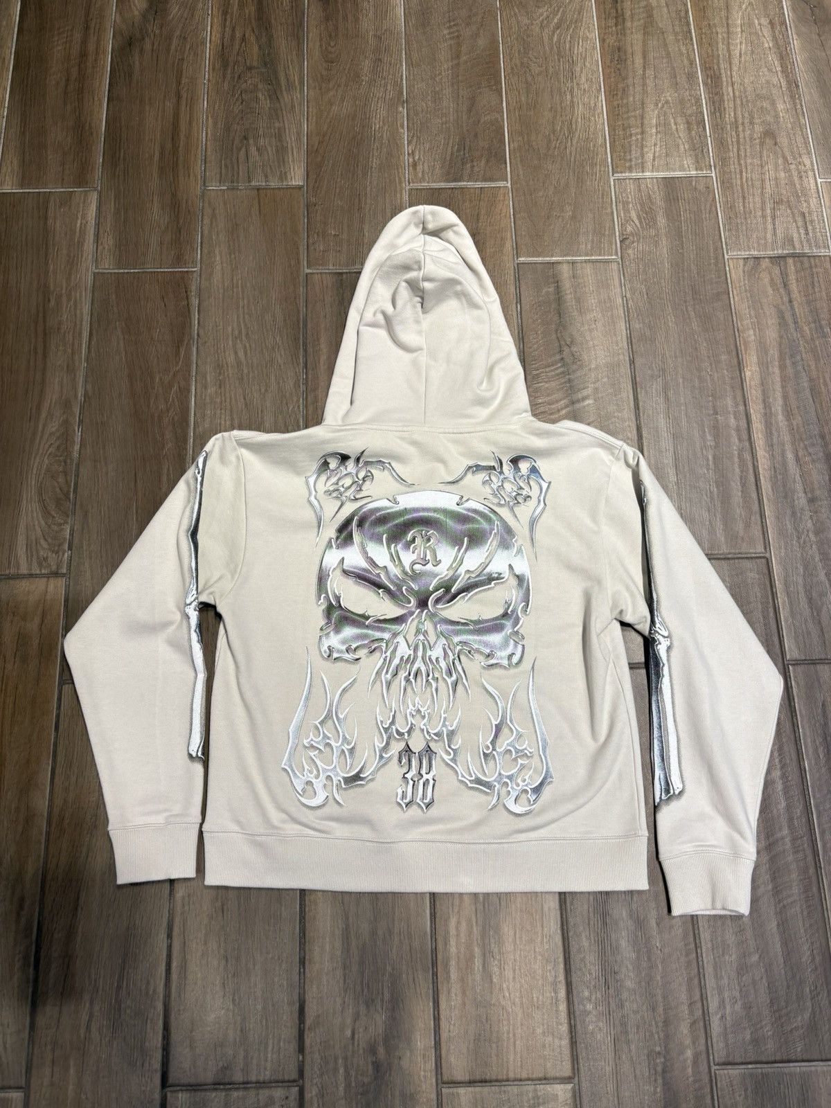 Revenge REVENGE “CHROMED OUT” HOODIE - SIZE SMALL - (CEMENT) Size US S / EU 44-46 / 1 - 2 Thumbnail
