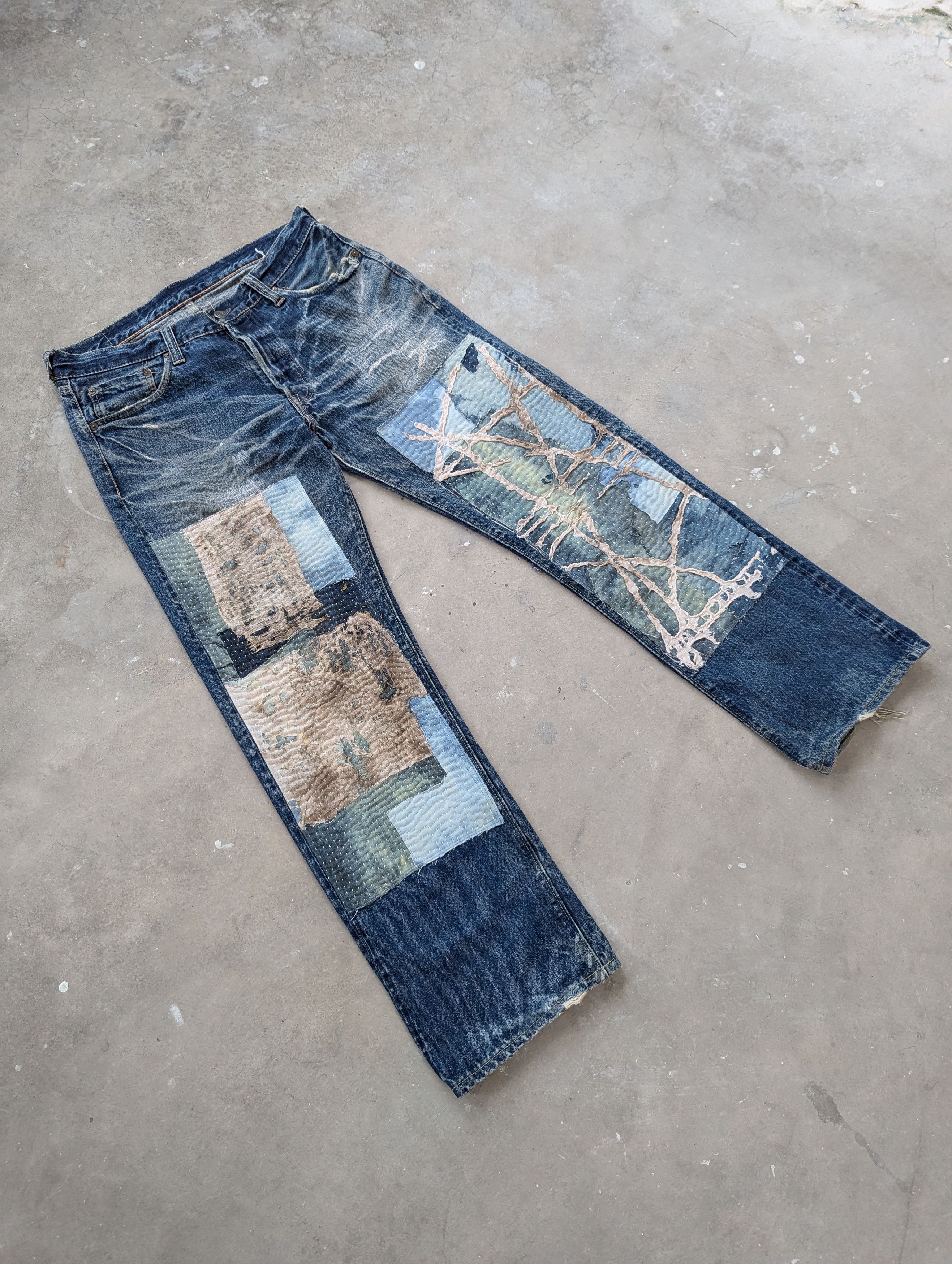 Japanese Brand × Sugar Cane OPEN ORDER 🔥 Vintage Sugar Cane Selvedge Distressed Denim Size US 32 / EU 48 - 3 Thumbnail