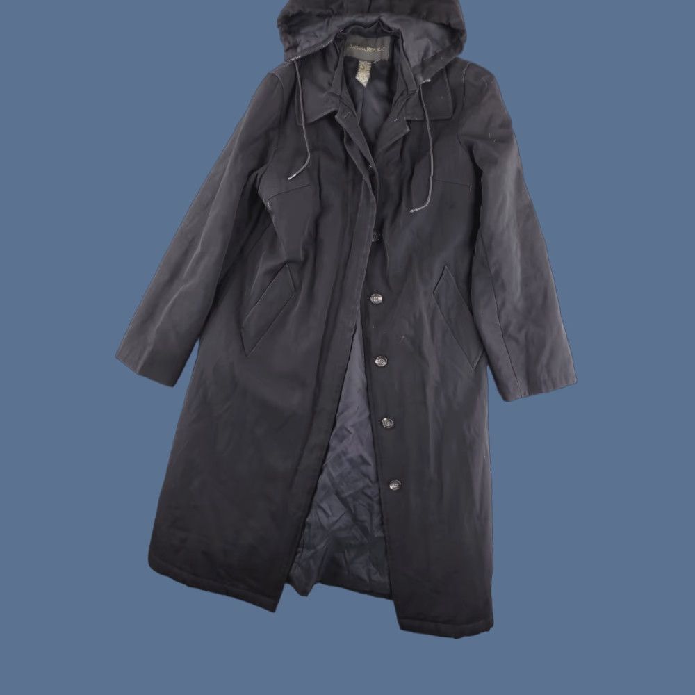 Banana Republic Banana Republic Coat Womens XS Black Trench Wool Blend Long Coat Mens? Size XS / US 0-2 / IT 36-38 - 1 Thumbnail