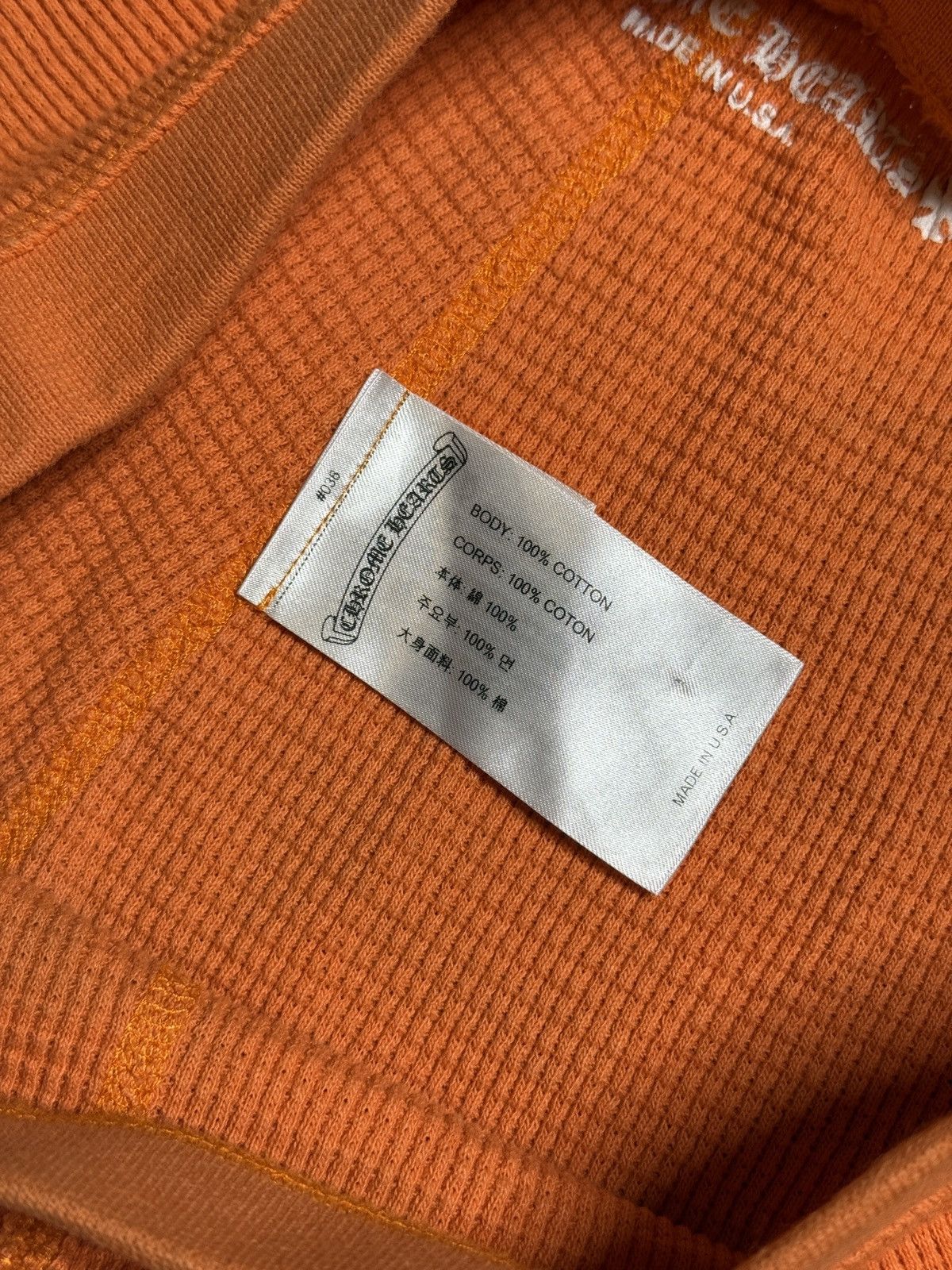 Chrome Hearts Chrome Hearts Orange Matty Boy Thermal Shorts Size 28" / US 6 / IT 42 - 6 Thumbnail