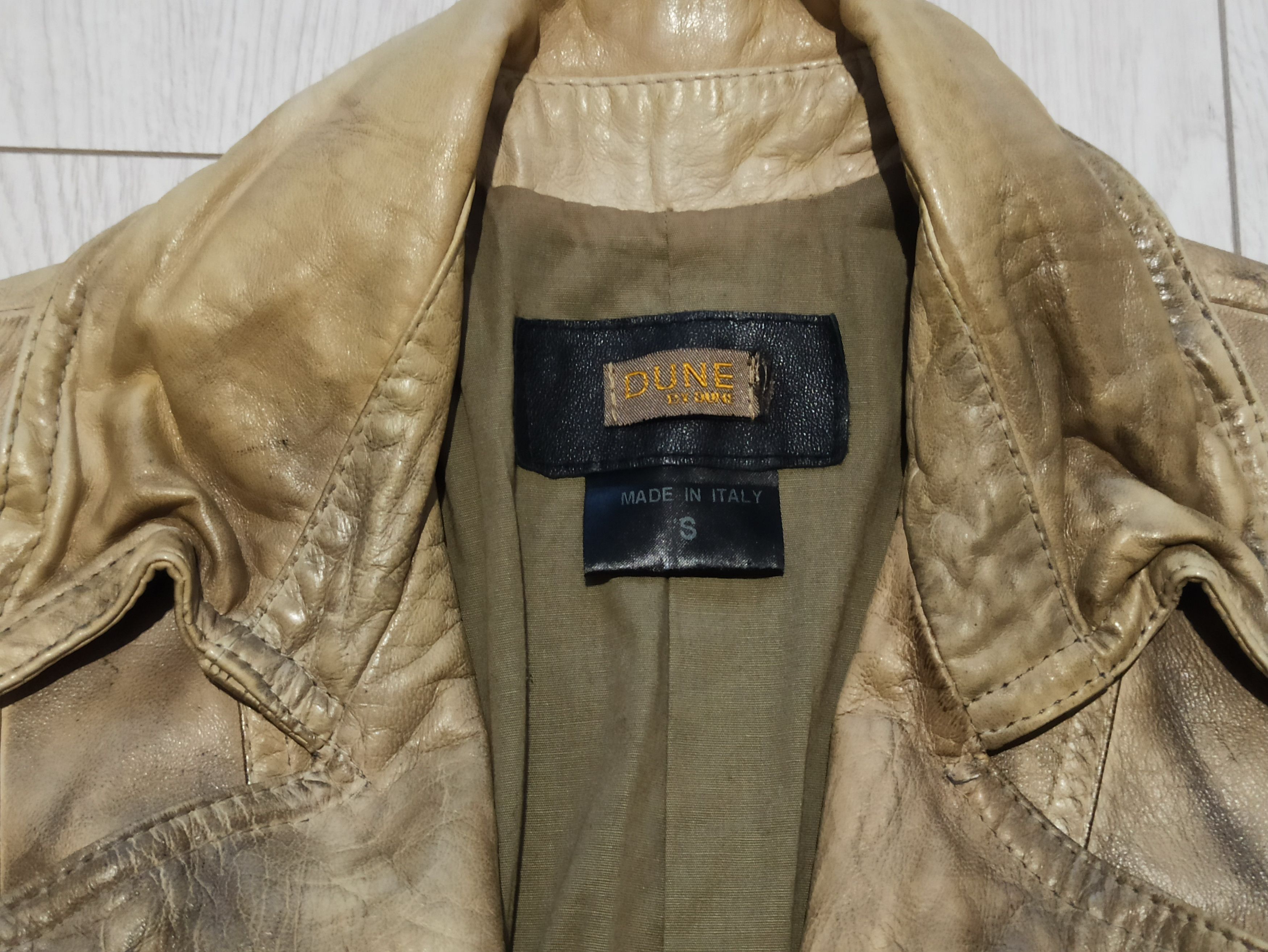 Dune London × Vintage Dune Short Leather Jacket Size S / US 4 / IT 40 - 2 Thumbnail