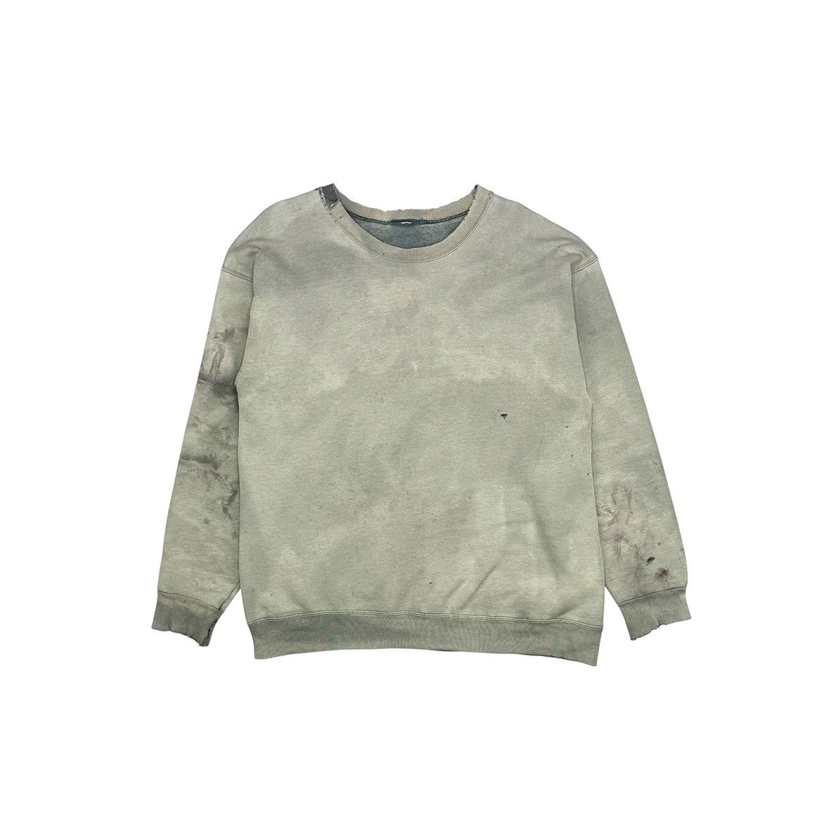 Vintage VINTAGE THRASHED FADED GREEN SWEATSHIRT Size US XL / EU 56 / 4 - 1 Thumbnail