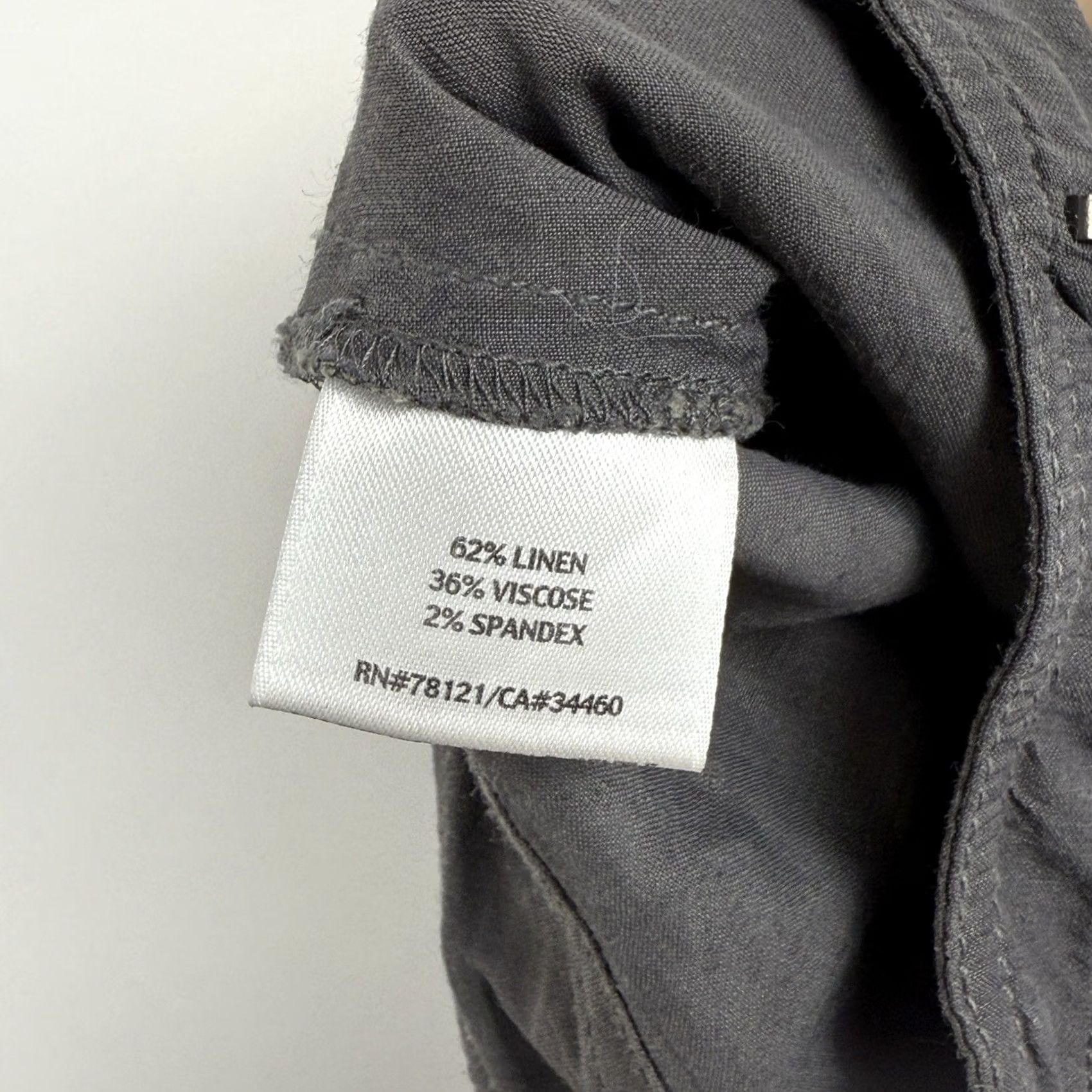 Eileen Fisher VINTAGE Eileen Fisher Pants Ladies City Straight Leg 27x28 Gray Linen Viscose Blend 2P Petite Size 26" / US 2 / IT 38 - 5 Thumbnail