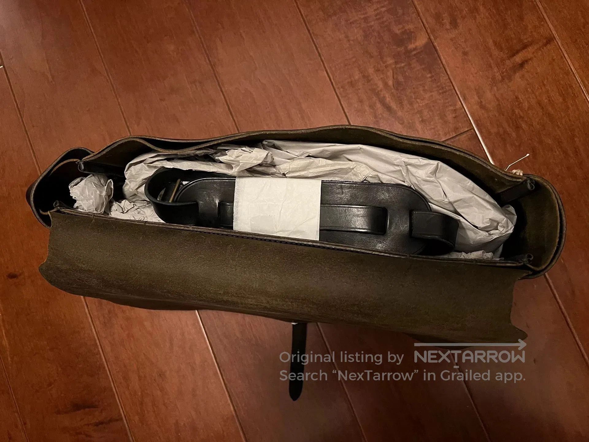 RRL Ralph Lauren RRL Double RL Black Leather Messenger Bag. Size ONE SIZE - 3 Thumbnail