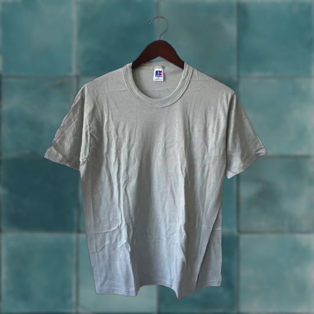Russell Athletic VINTAGE Russell Athletic T-Shirt Mens M Gray 90s Deadstock NWOT Crew Neck Short Sleeve Cotton Size US M / EU 48-50 / 2 - 1 Thumbnail