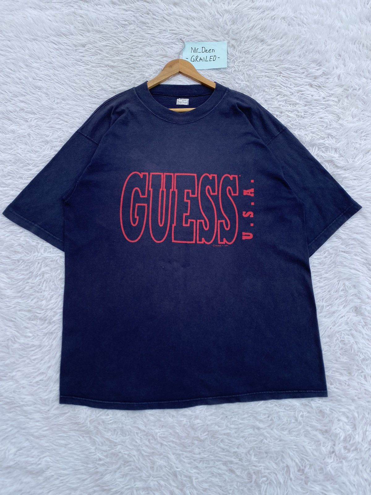 Guess Rare Vintage Guess USA SpellOut T shirt Size US XL / EU 56 / 4 - 1 Thumbnail