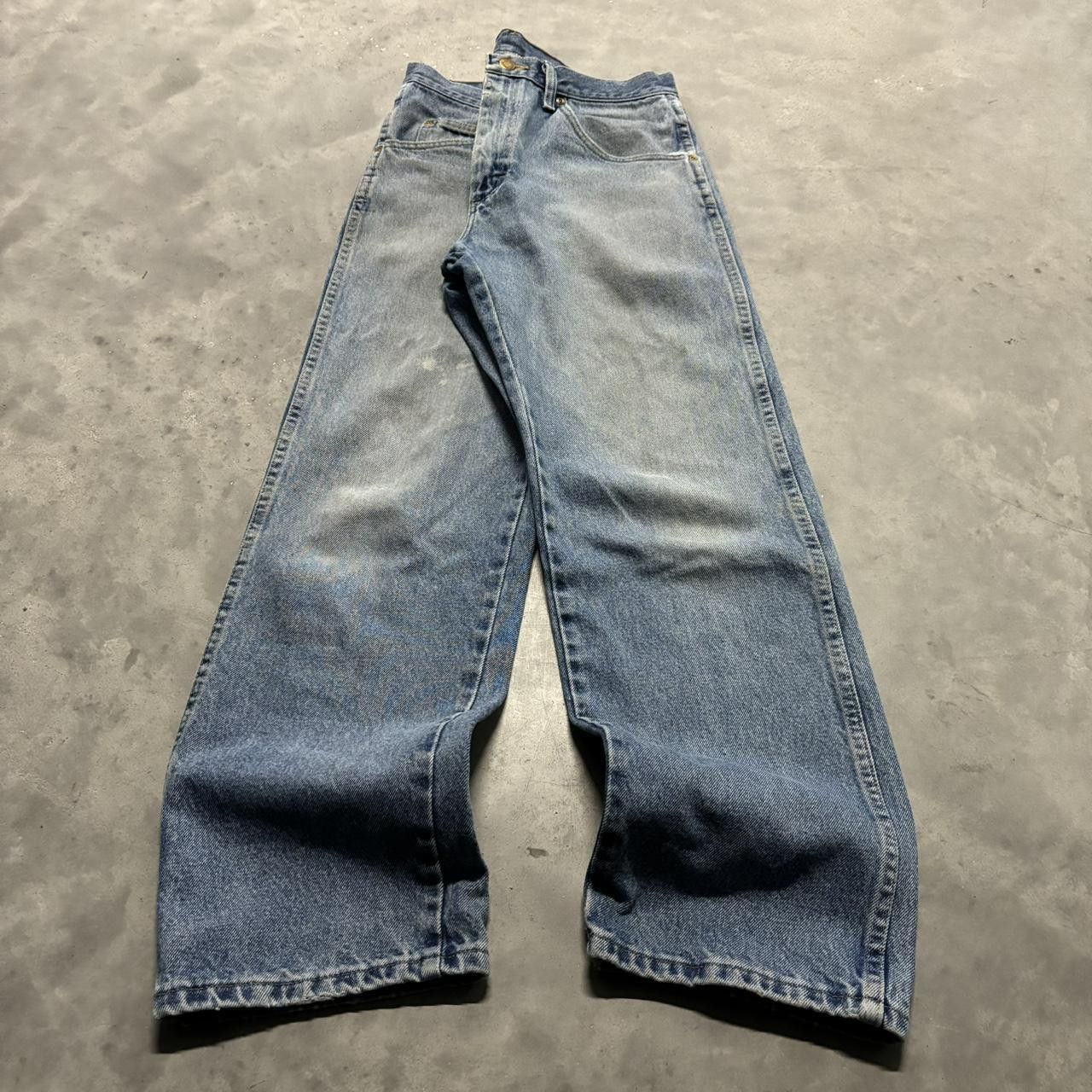 Japanese Brand Crazy Vintage Y2K/2000s Grunge Medium Wash Denim Jeans! Size US 32 / EU 48 - 3 Thumbnail