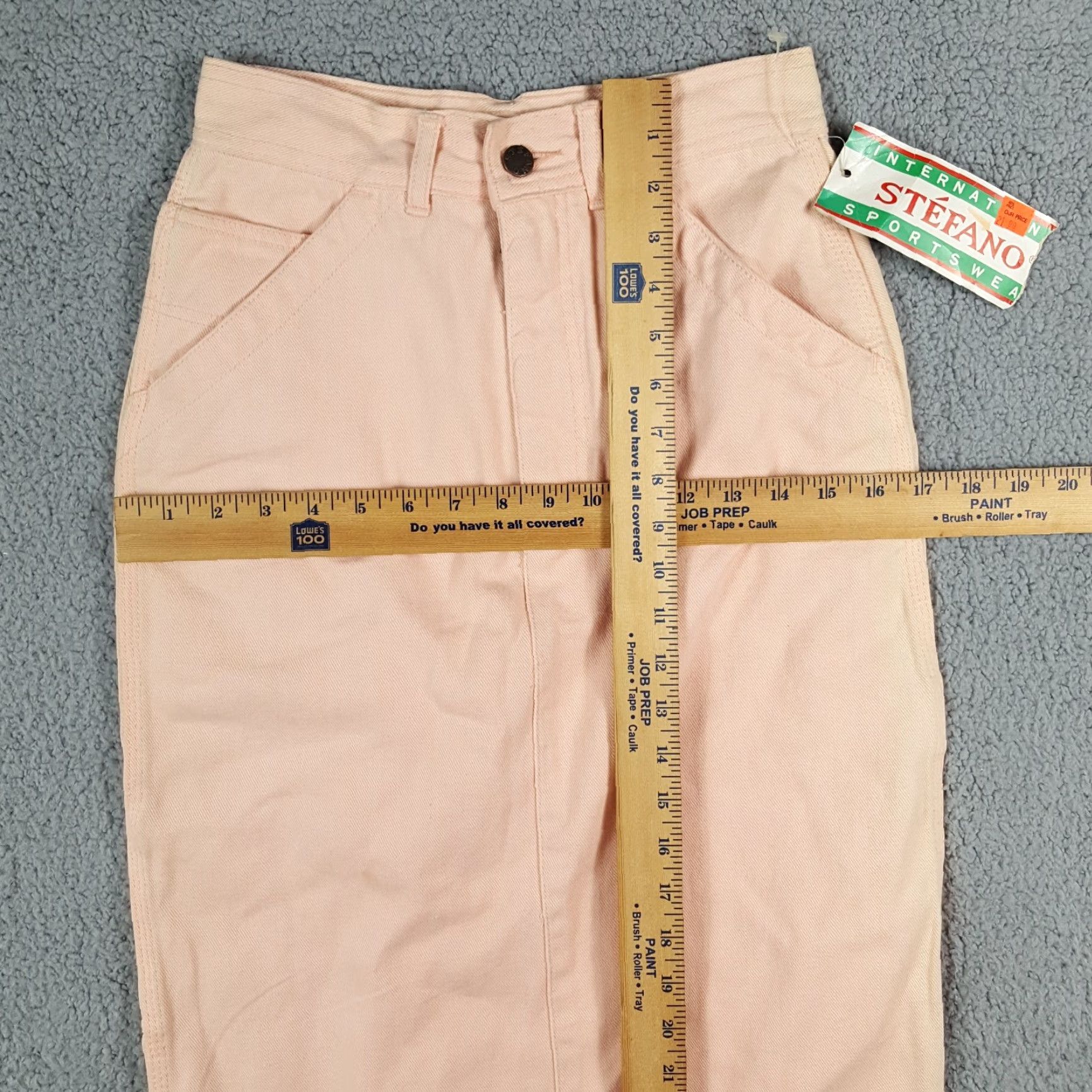 Vintage VINTAGE Stefano Pink Faded Denim Midi Skirt Women's Size 7 Straight Pencil 90s Y2K Size 28" / US 6 / IT 42 - 7 Thumbnail