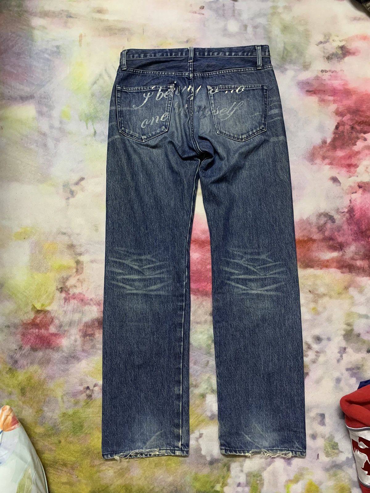 Hysteric Glamour Japanese Brand Viridian Studded Side Washed Denim Size US 32 / EU 48 - 8 Thumbnail