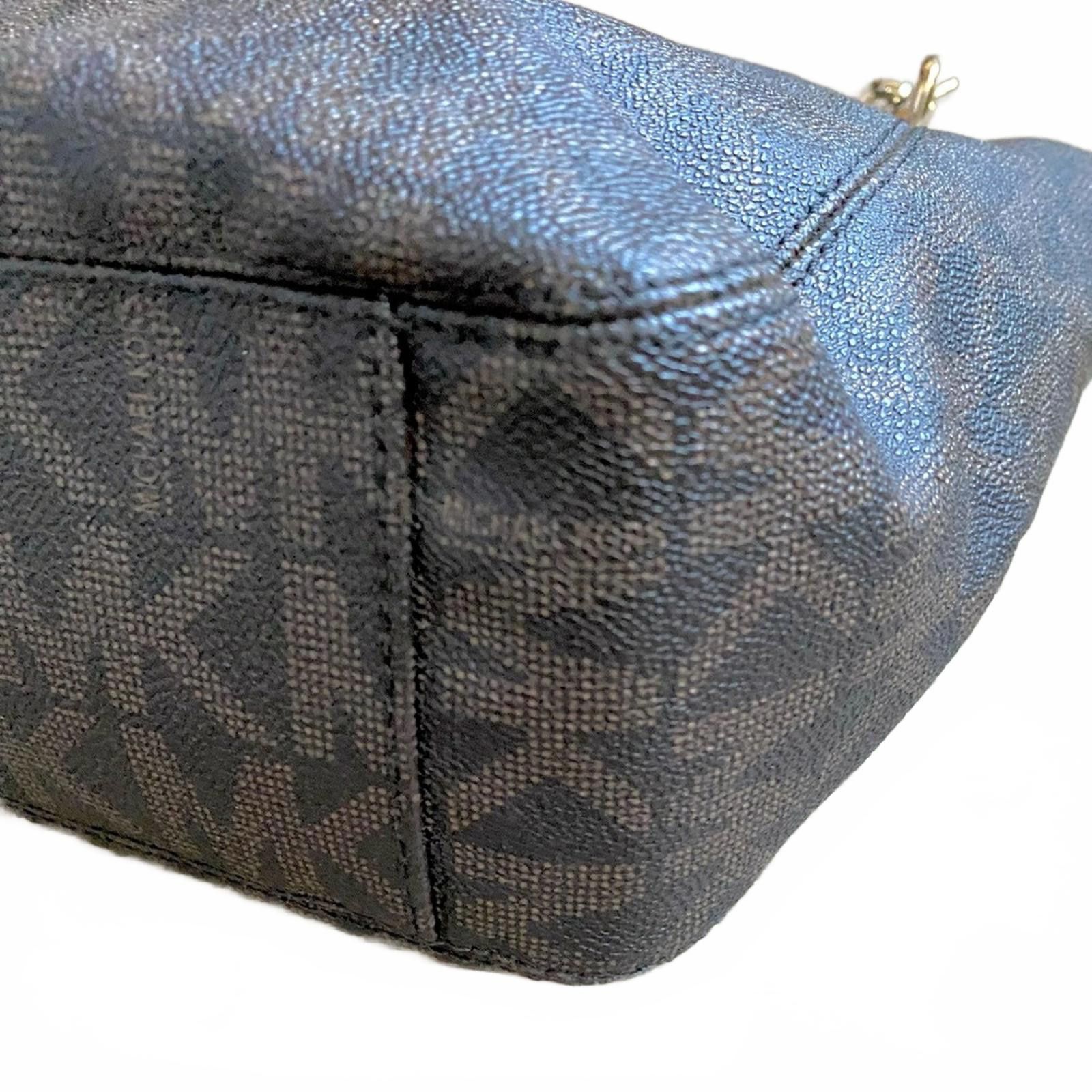 Michael Kors Michael Kors Lilly MK Monogram Chain Shoulder Tote Brown Size ONE SIZE - 5 Thumbnail