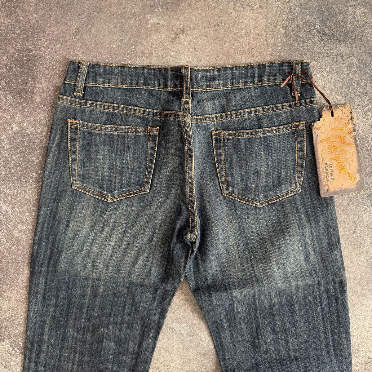 Hysteric Glamour Red Pepper Y2K Glam Low Rise Bootcut Washed Jeans Size 29" - 8 Thumbnail