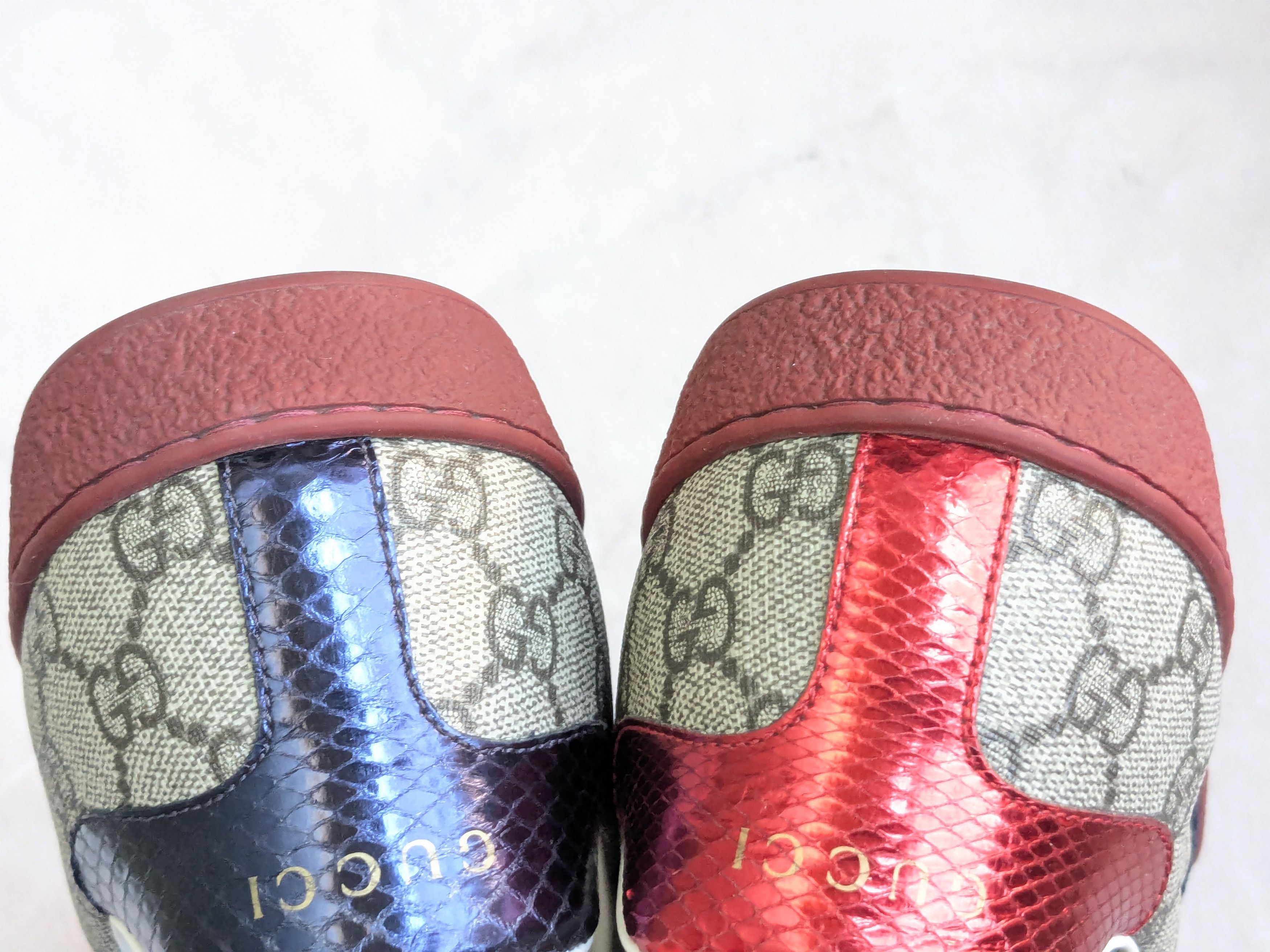 Gucci Gucci Ace Monogram 11 Canvas Logo GG Supreme Red Low Tops Size US 11 / EU 44 - 12 Thumbnail