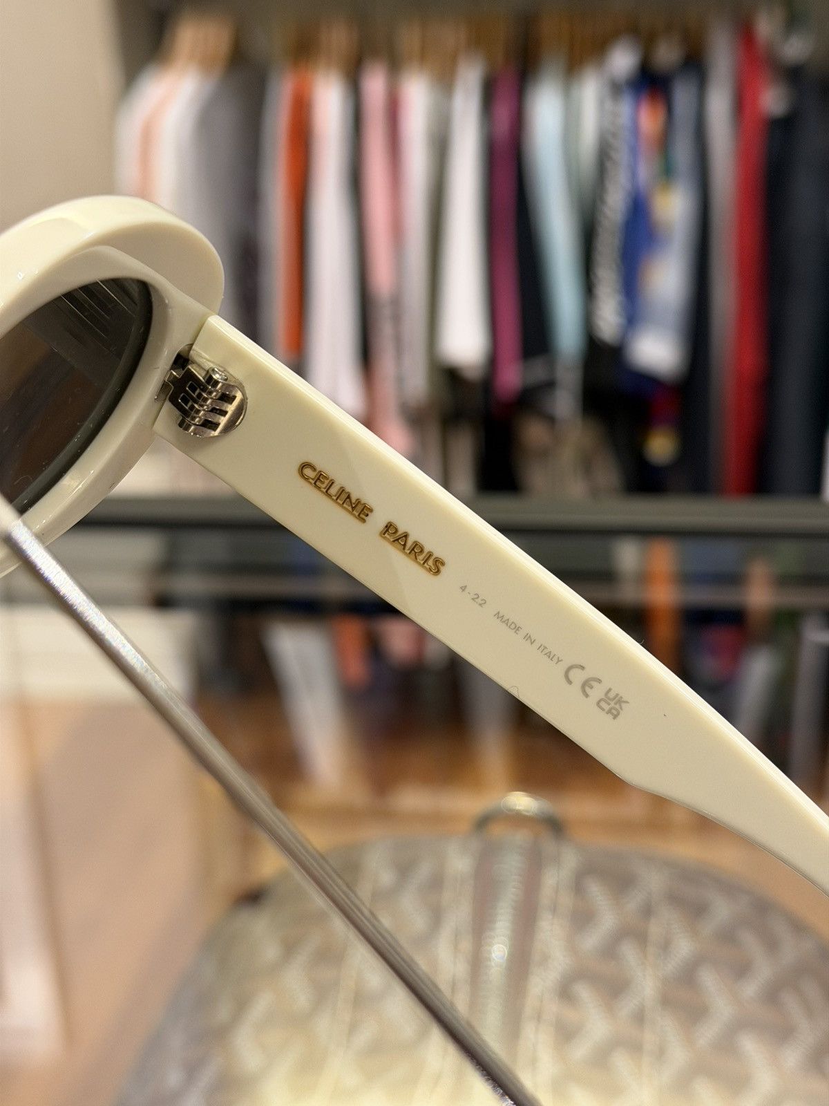 Celine Celine Oval Sunglasses (CL40194U) - Ivory Size ONE SIZE - 4 Thumbnail