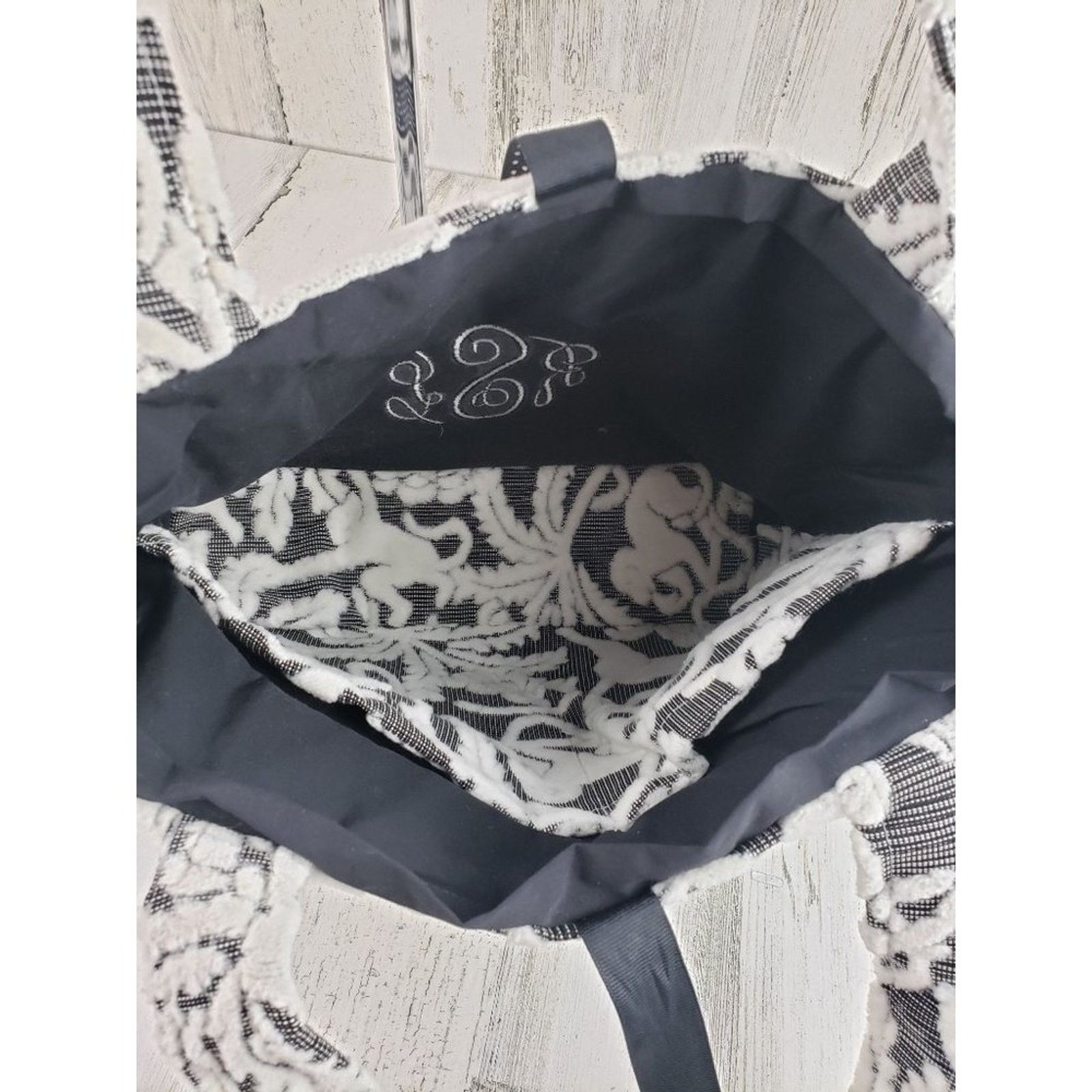 Other Black White Paisley Polka Dot Tote Bag Shoulder Purse Size ONE SIZE - 9 Thumbnail