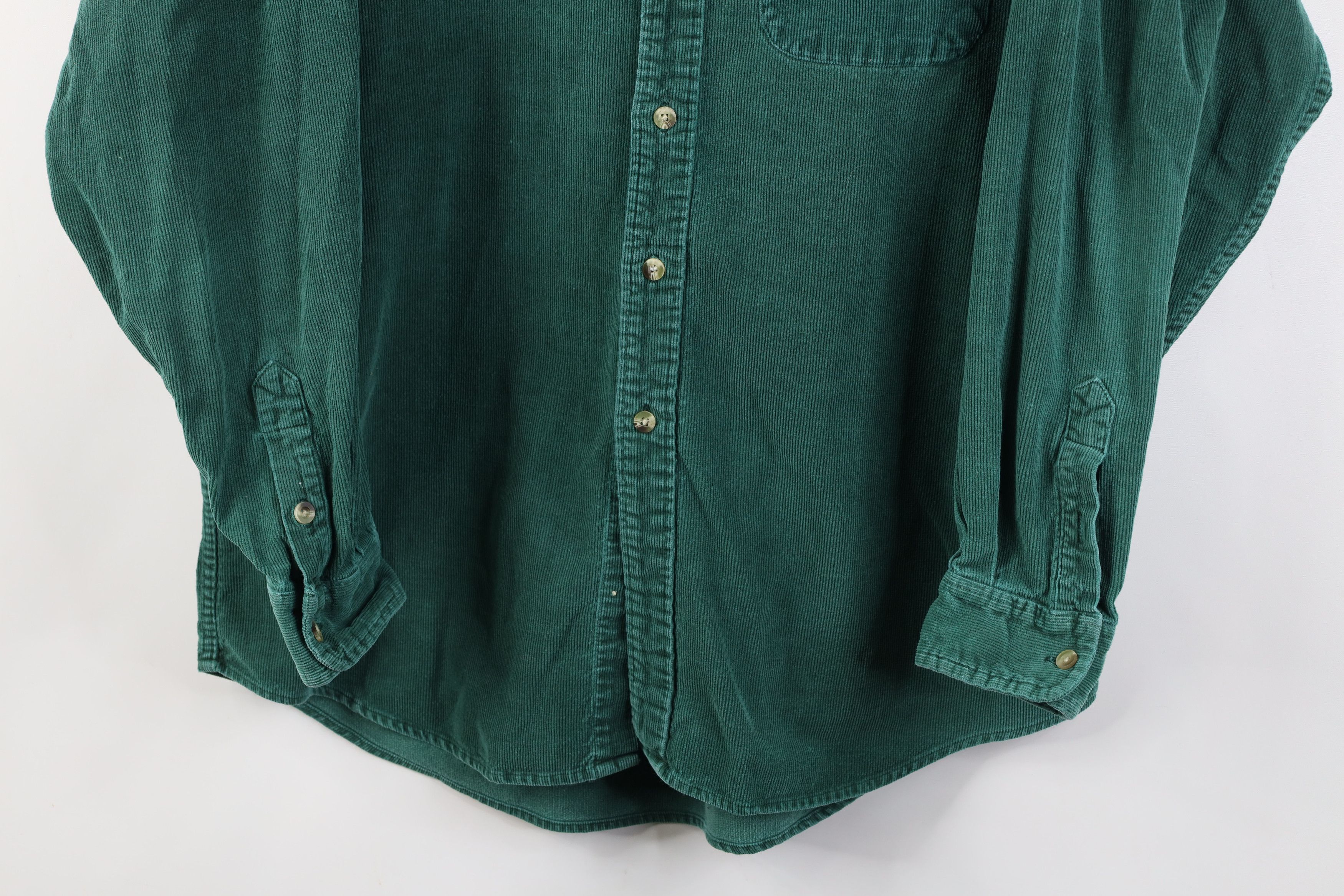 Vintage Vintage 90s Streetwear Corduroy Collared Button Down Shirt Size US L / EU 52-54 / 3 - 3 Thumbnail