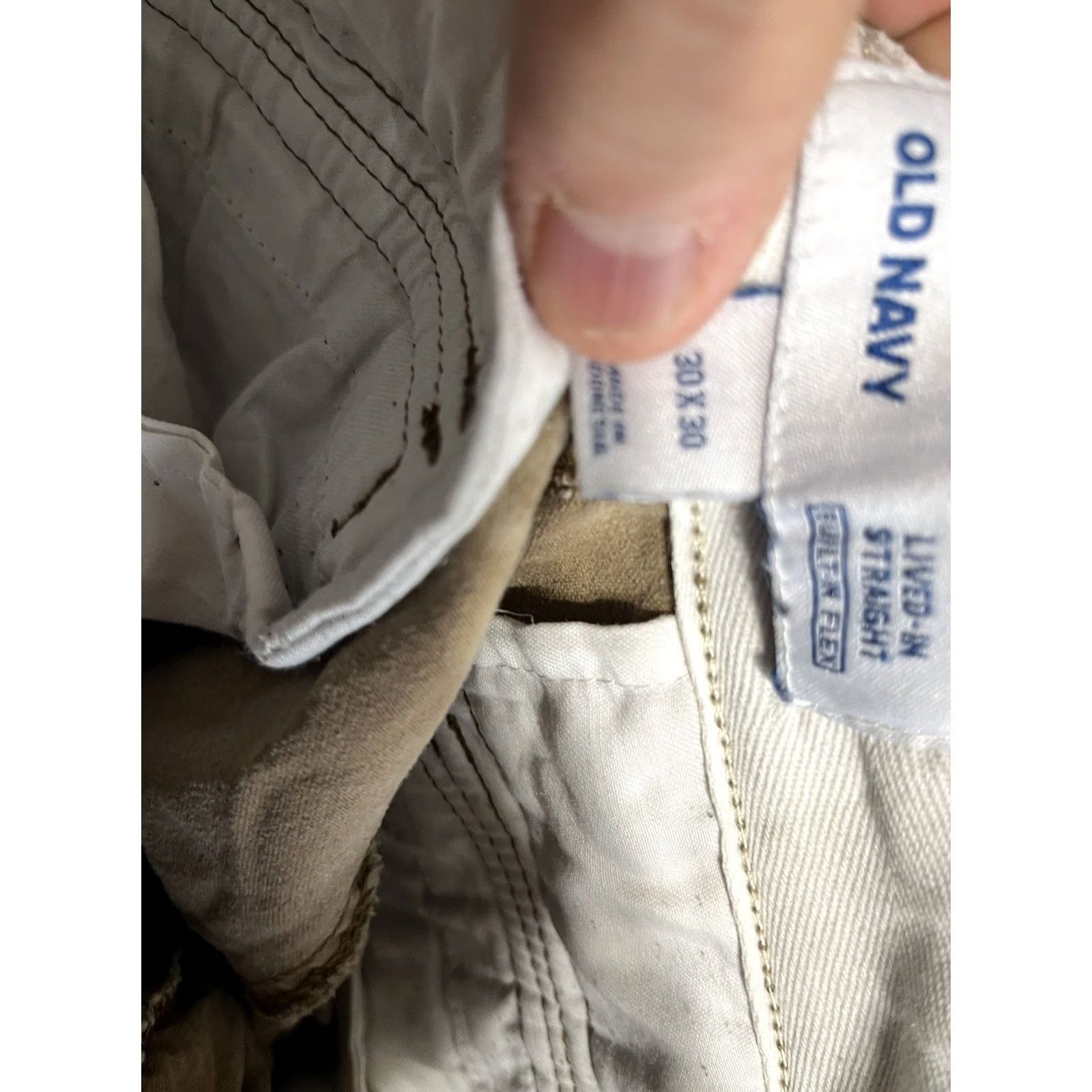 Old Navy Old Navy Chino Pant Straight Solid Beige Men 30x30 Lived In Chino Style Casual Workwear Pants Mens Size US 30 / EU 46 - 5 Thumbnail