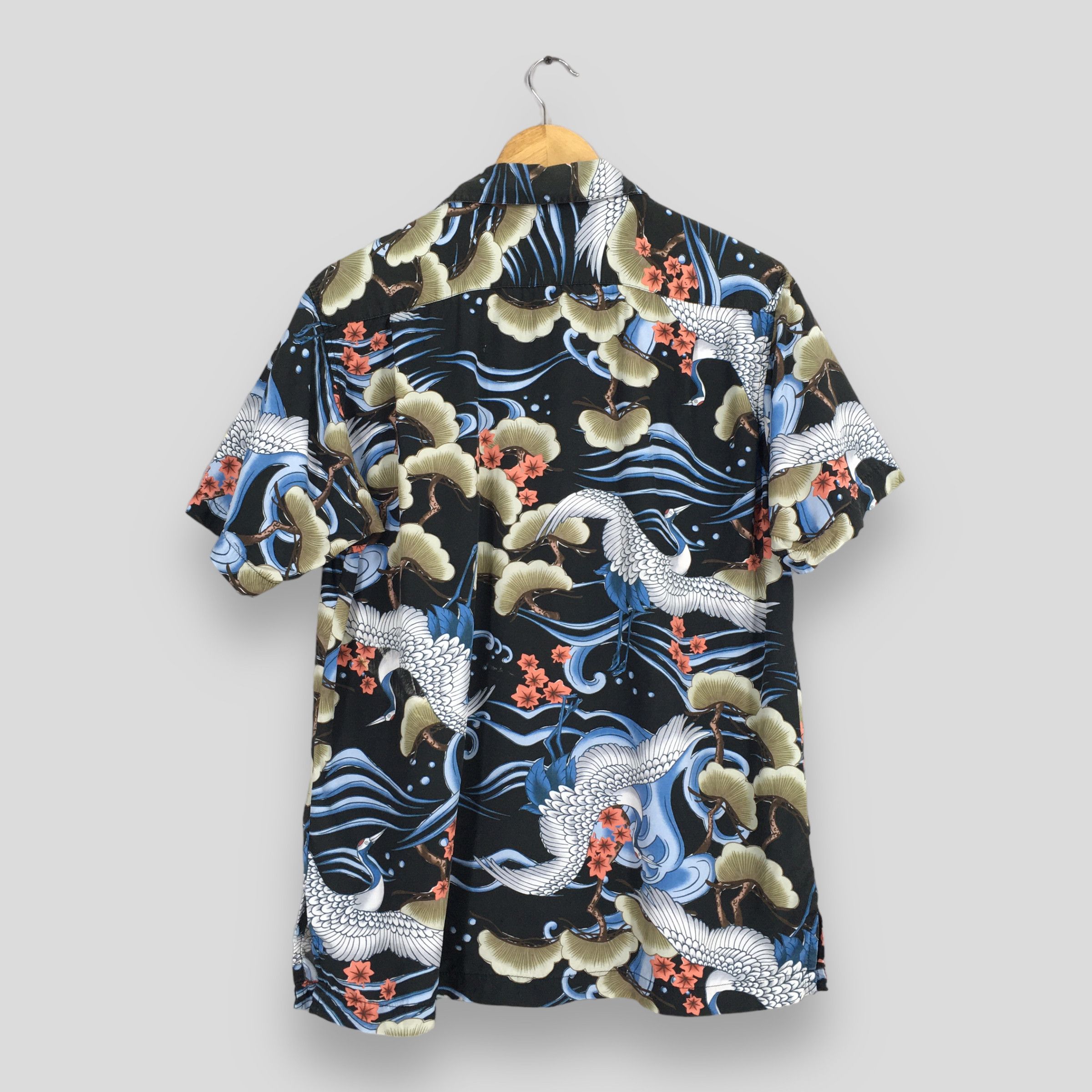 Other Hawaiian Japanese Culture Phoenix Bird Dragon Rayon Shirt Size US M / EU 48-50 / 2 - 7 Thumbnail
